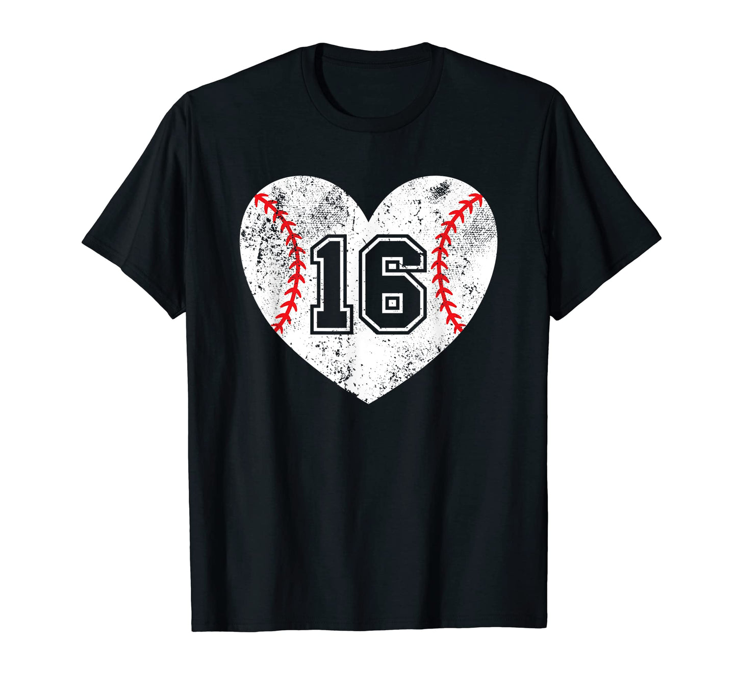 Baseball Heart Player 16 Baseball T-Shirt - Minimalist Print for Adults - T-Shirt, Sweatshirt, Hoodie