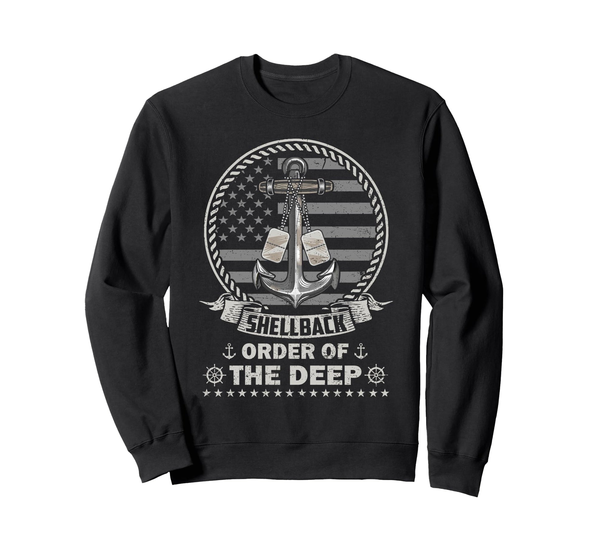 Shellback Order Deep Flag Us Sailor Sweatshirt - Aesthetic Graphic Unisex - T-Shirt, Sweatshirt, Hoodie
