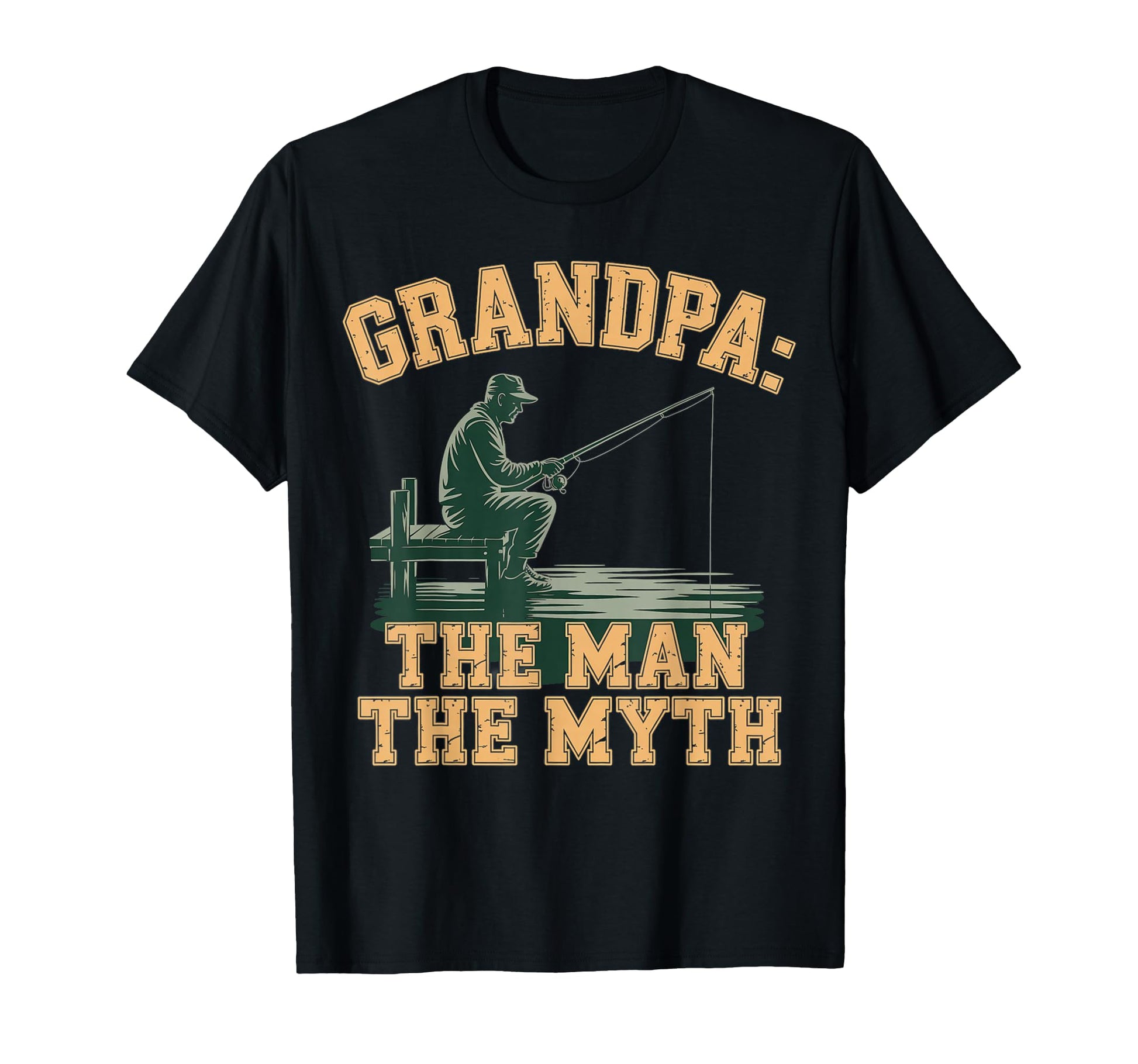 Grandpa Myth Fishing Illustration T-Shirt - Fun Novelty Design Men Women - T-Shirt, Sweatshirt, Hoodie