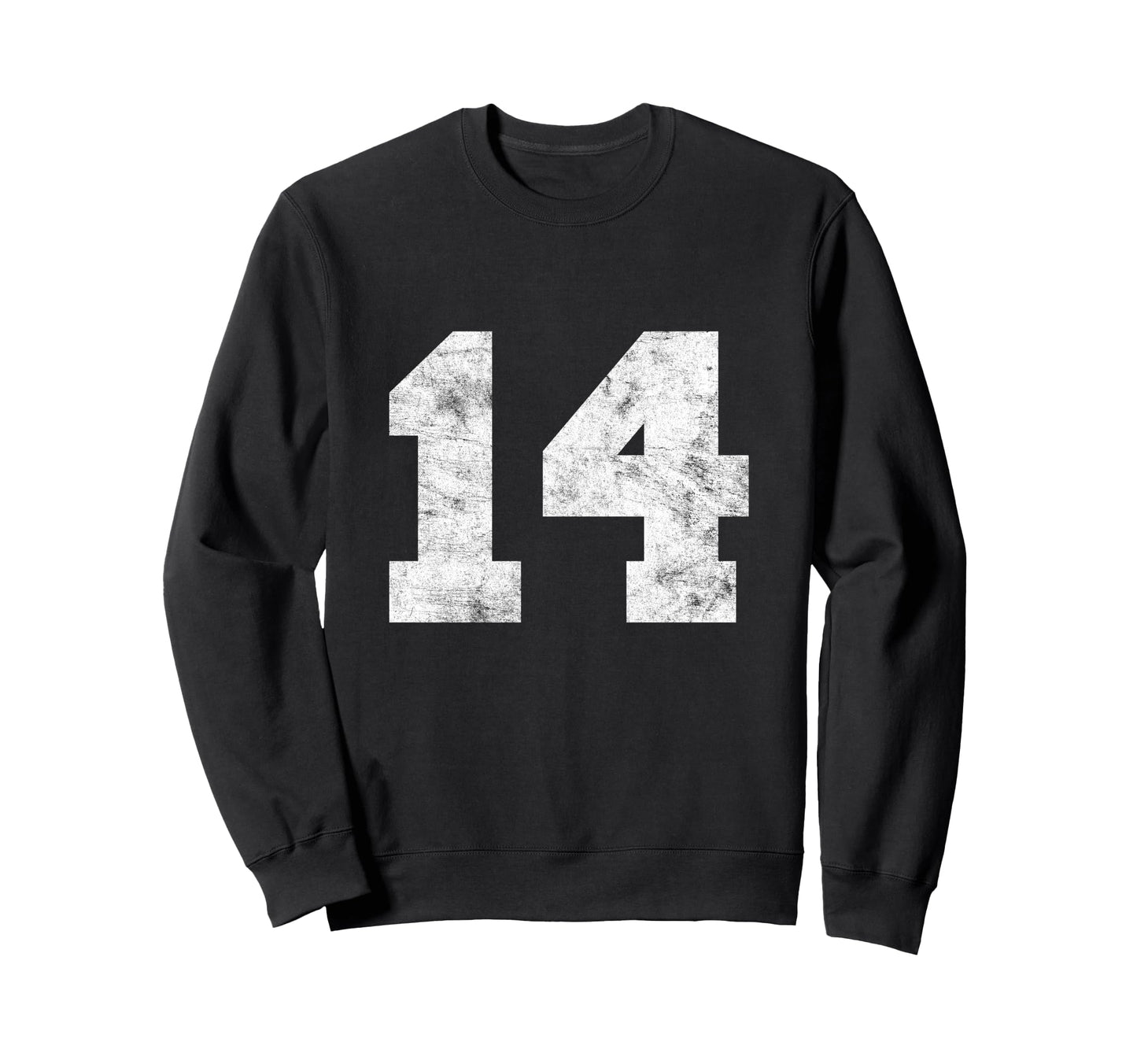 Lucky Number 14 Birthday Sports Sweatshirt - Aesthetic Graphic for Adults - T-Shirt, Sweatshirt, Hoodie