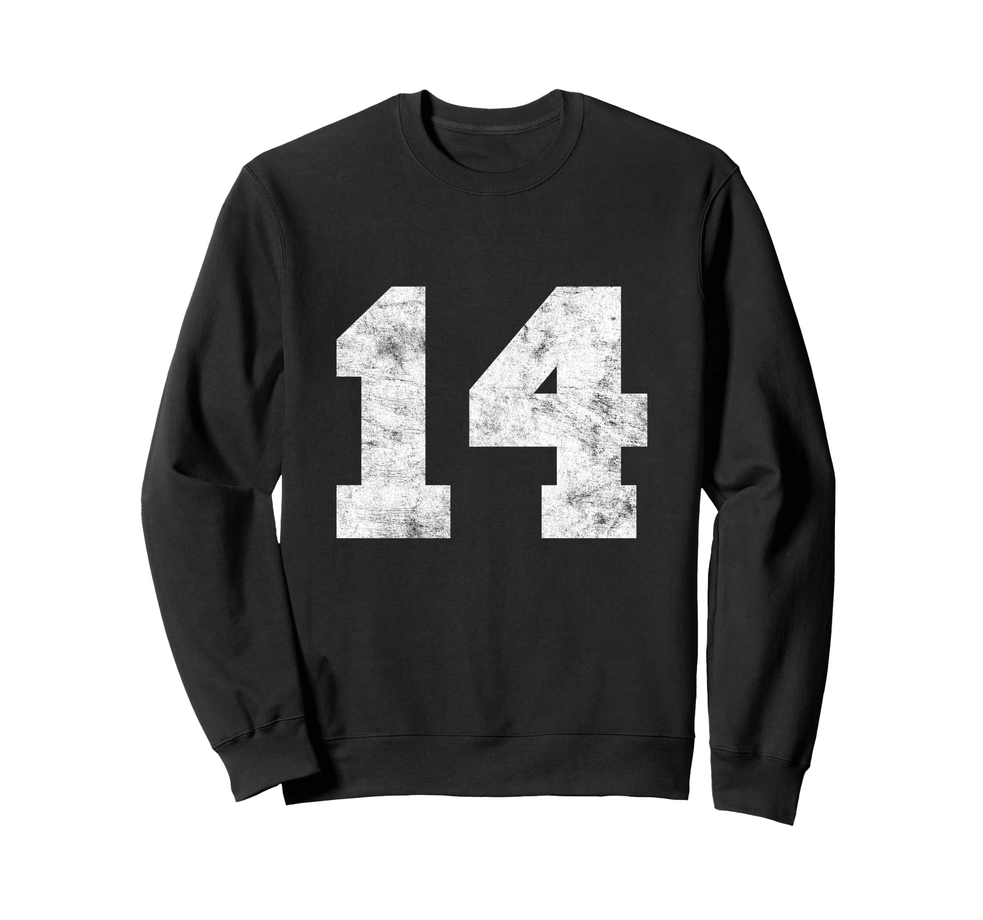 Lucky Number 14 Birthday Sports Sweatshirt - Aesthetic Graphic for Adults - T-Shirt, Sweatshirt, Hoodie