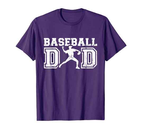 Baseball Dad Gift Fathers Day T-Shirt - Minimalist Print Unisex - T-Shirt, Sweatshirt, Hoodie