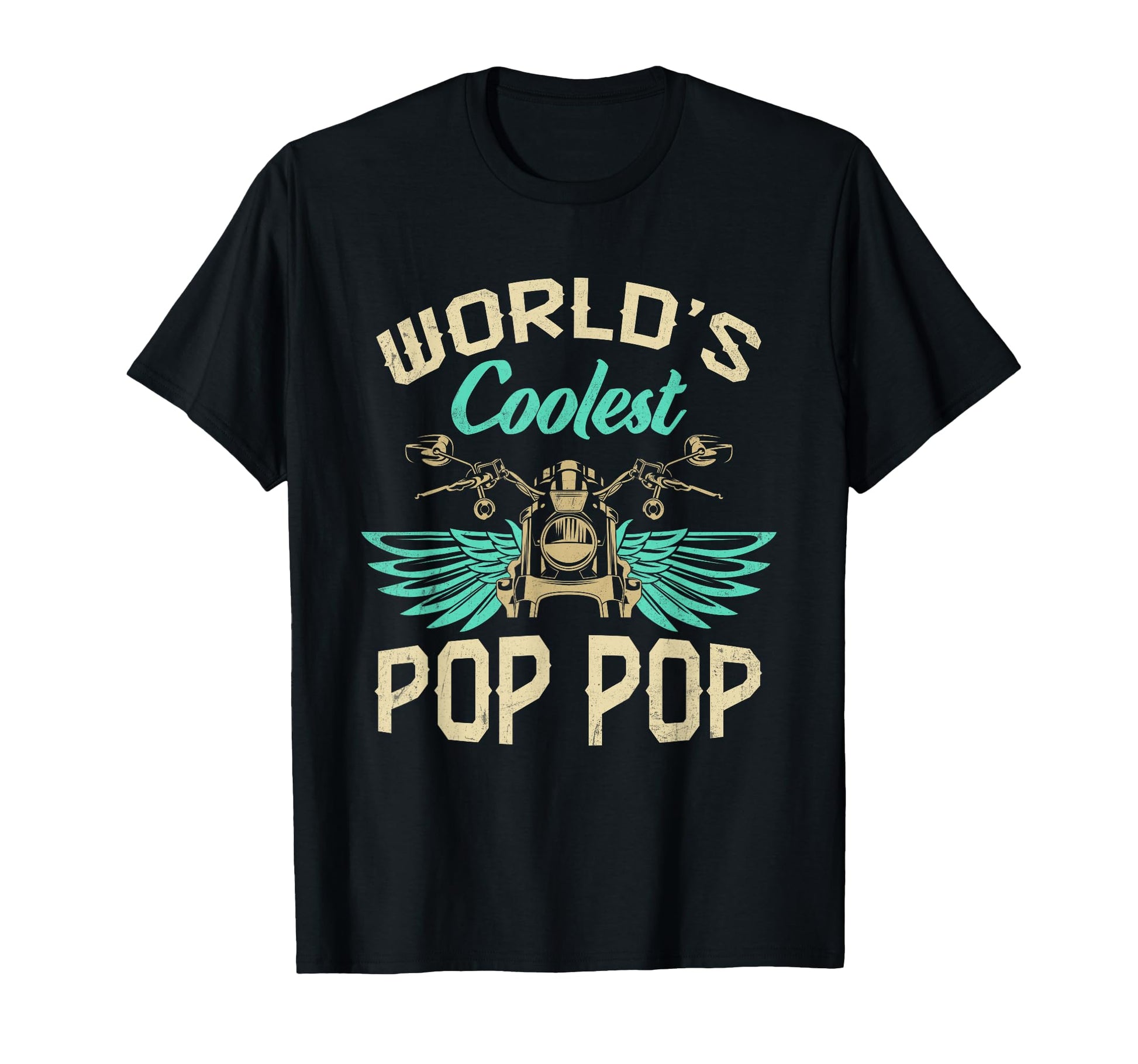 Worlds Coolest Pop Pop Motorcycle T-Shirt - Novelty Apparel Men Women - T-Shirt, Sweatshirt, Hoodie