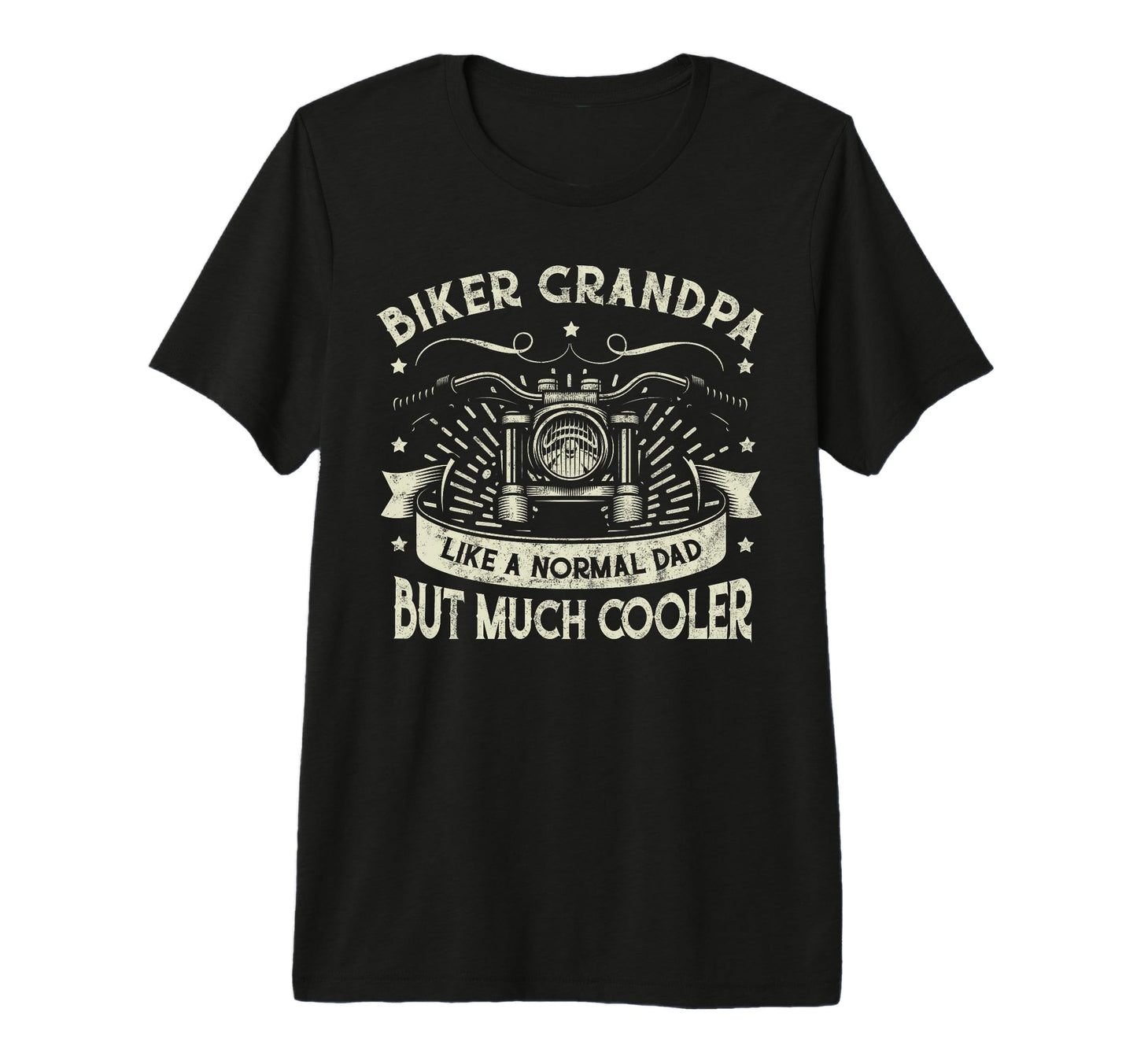 Biker Grandpa Like Normal Dad Motorcycle T-Shirt - Custom Art Print Unisex - T-Shirt, Sweatshirt, Hoodie