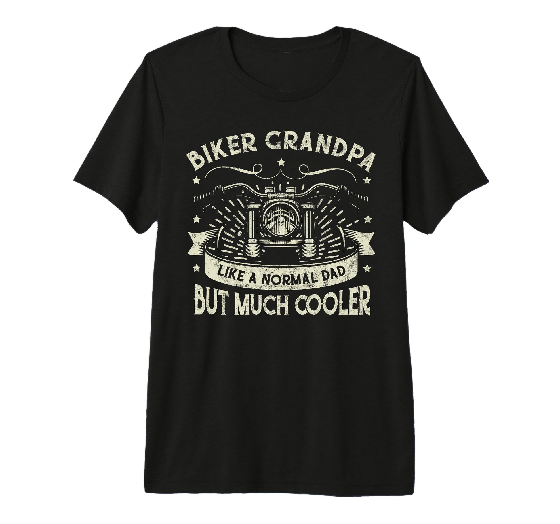 Biker Grandpa Like Normal Dad Motorcycle T-Shirt - Custom Art Print Unisex - T-Shirt, Sweatshirt, Hoodie