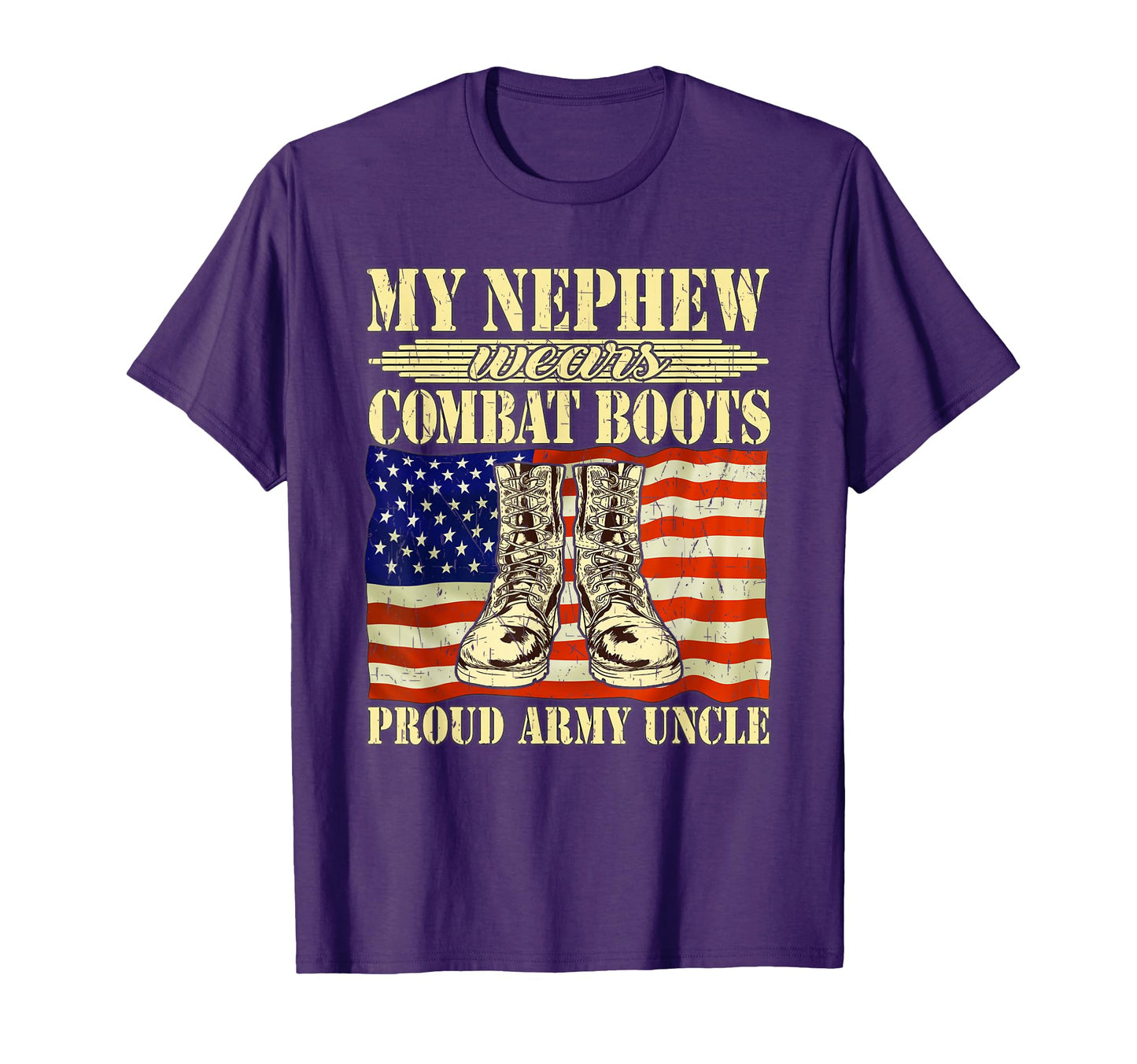 My Nephew Wears Combat Boots Military T-Shirt - Custom Art Print Men Women - T-Shirt, Sweatshirt, Hoodie