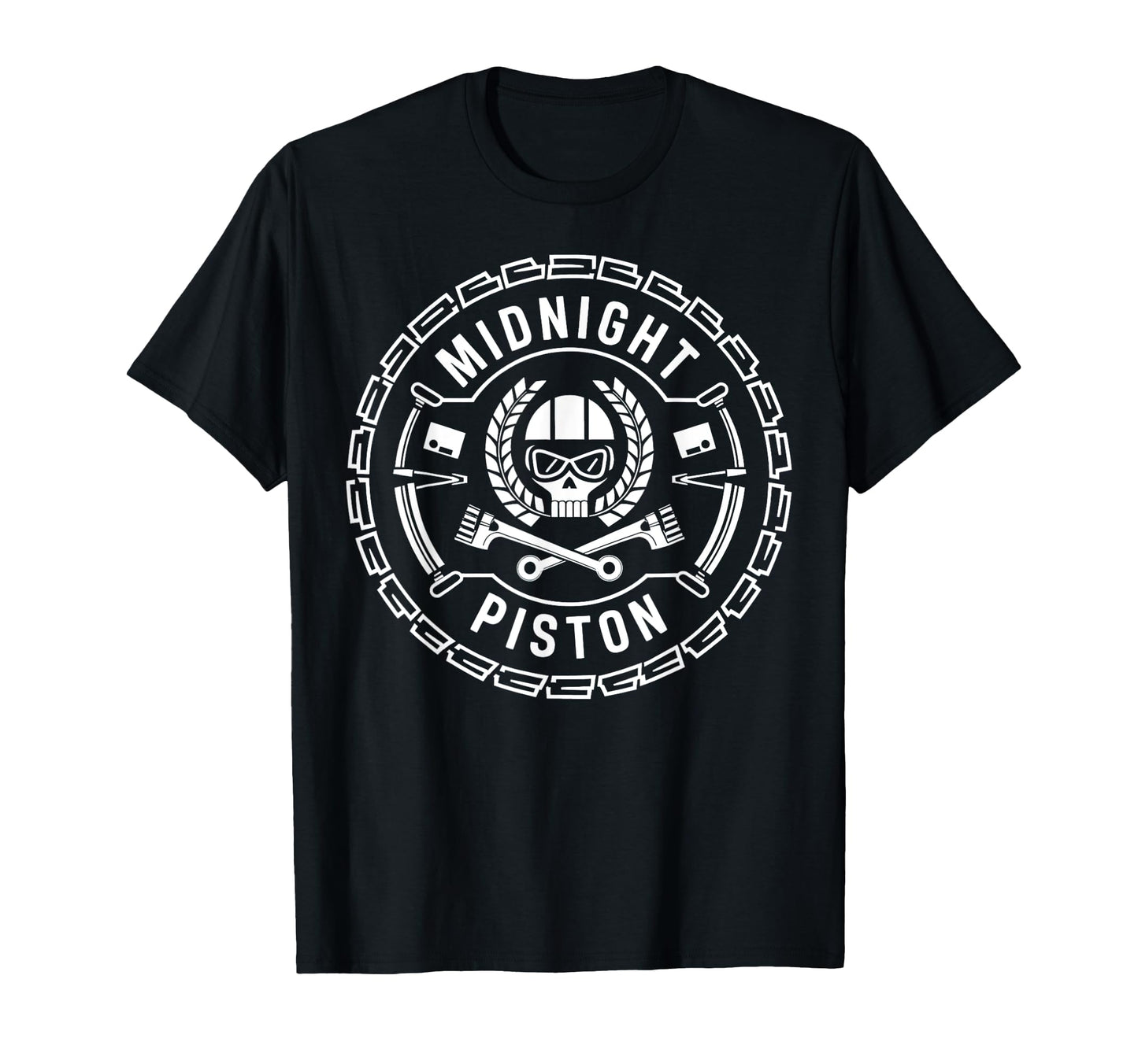 Midnight Piston Motorcycle Grandpa Dad T-Shirt - Trendy Graphic Men Women - T-Shirt, Sweatshirt, Hoodie