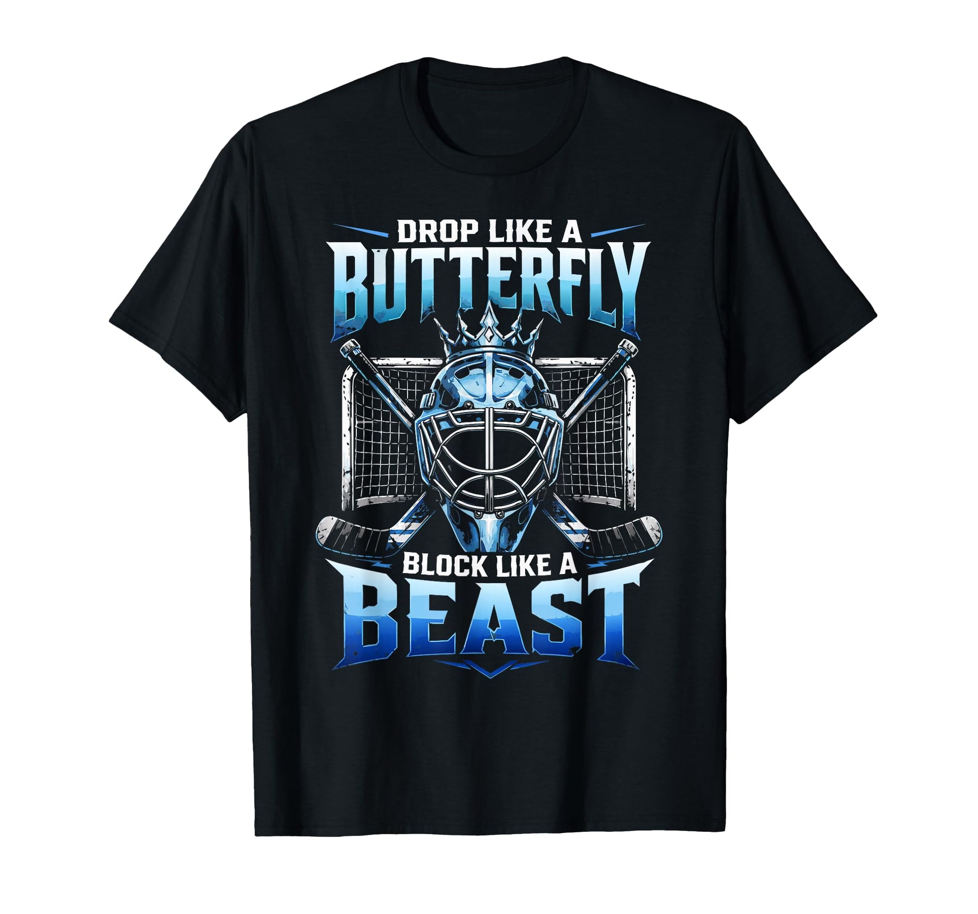 Ice Hockey Goalkeeper Butterfly T-Shirt - Aesthetic Graphic Men Women - T-Shirt, Sweatshirt, Hoodie