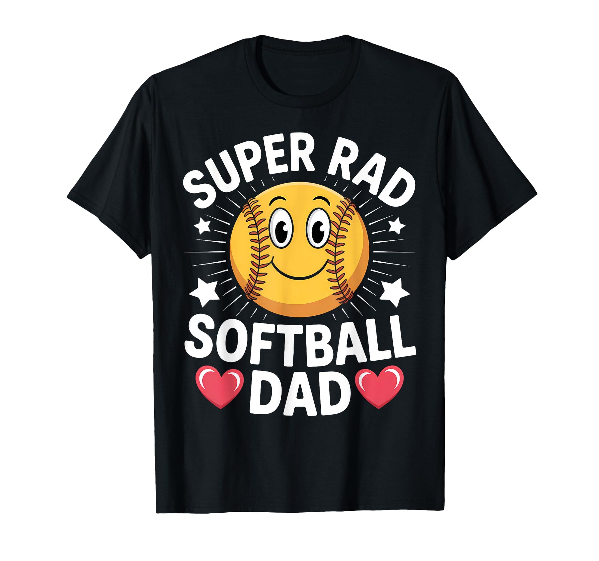 Super Rad Softball Dad Fastpitch T-Shirt - Unique Graphic Men Women - T-Shirt, Sweatshirt, Hoodie