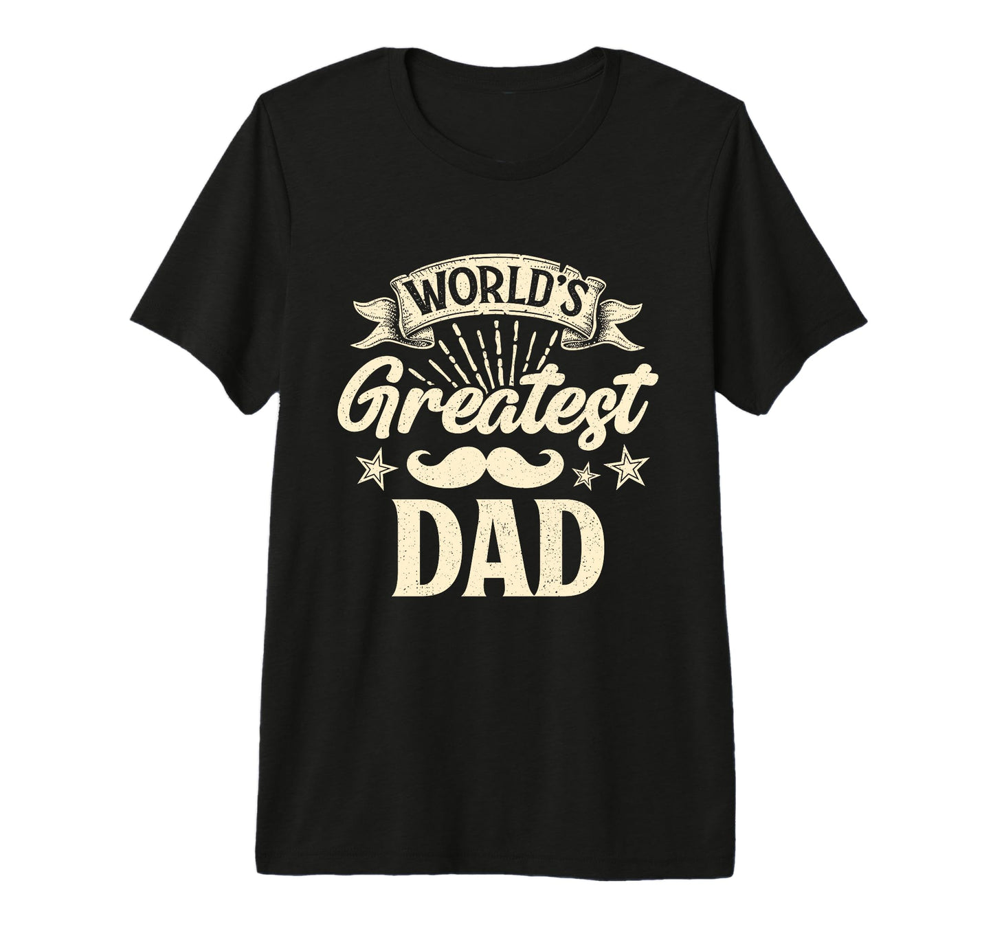 Mens Worlds Greatest Dad Happy T-Shirt - Custom Art Print Men Women - T-Shirt, Sweatshirt, Hoodie