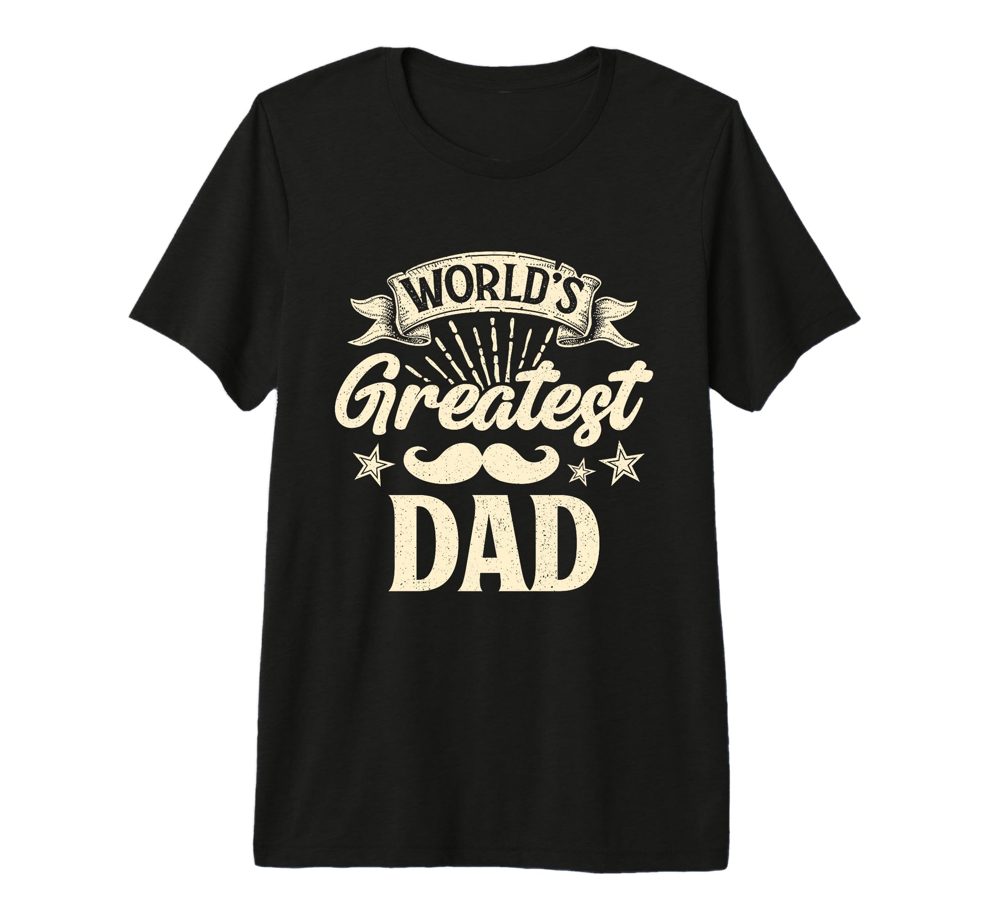 Mens Worlds Greatest Dad Happy T-Shirt - Custom Art Print Men Women - T-Shirt, Sweatshirt, Hoodie