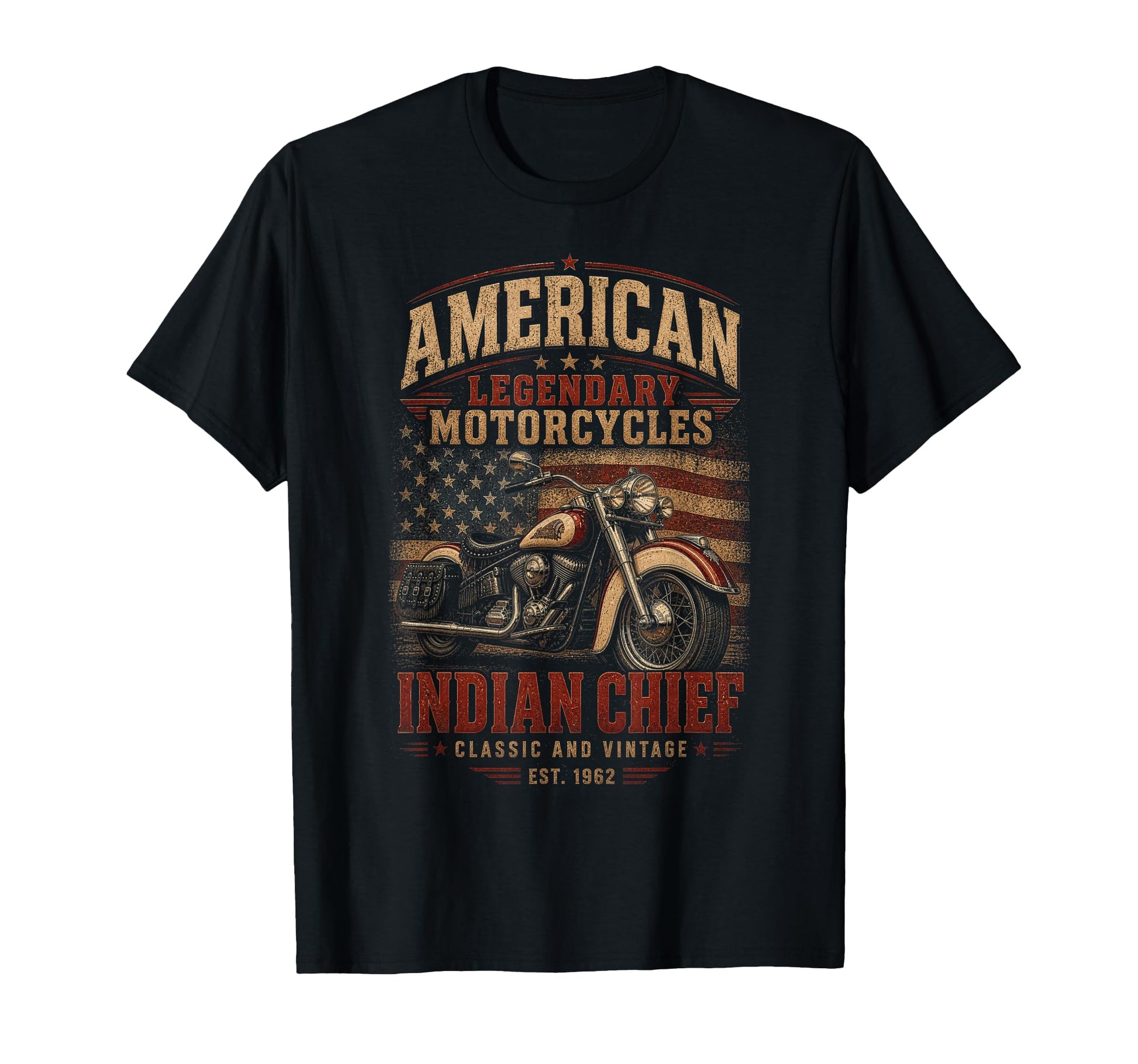 American Legendary Motorcycles Biker T-Shirt - Custom Art Print Unisex - T-Shirt, Sweatshirt, Hoodie