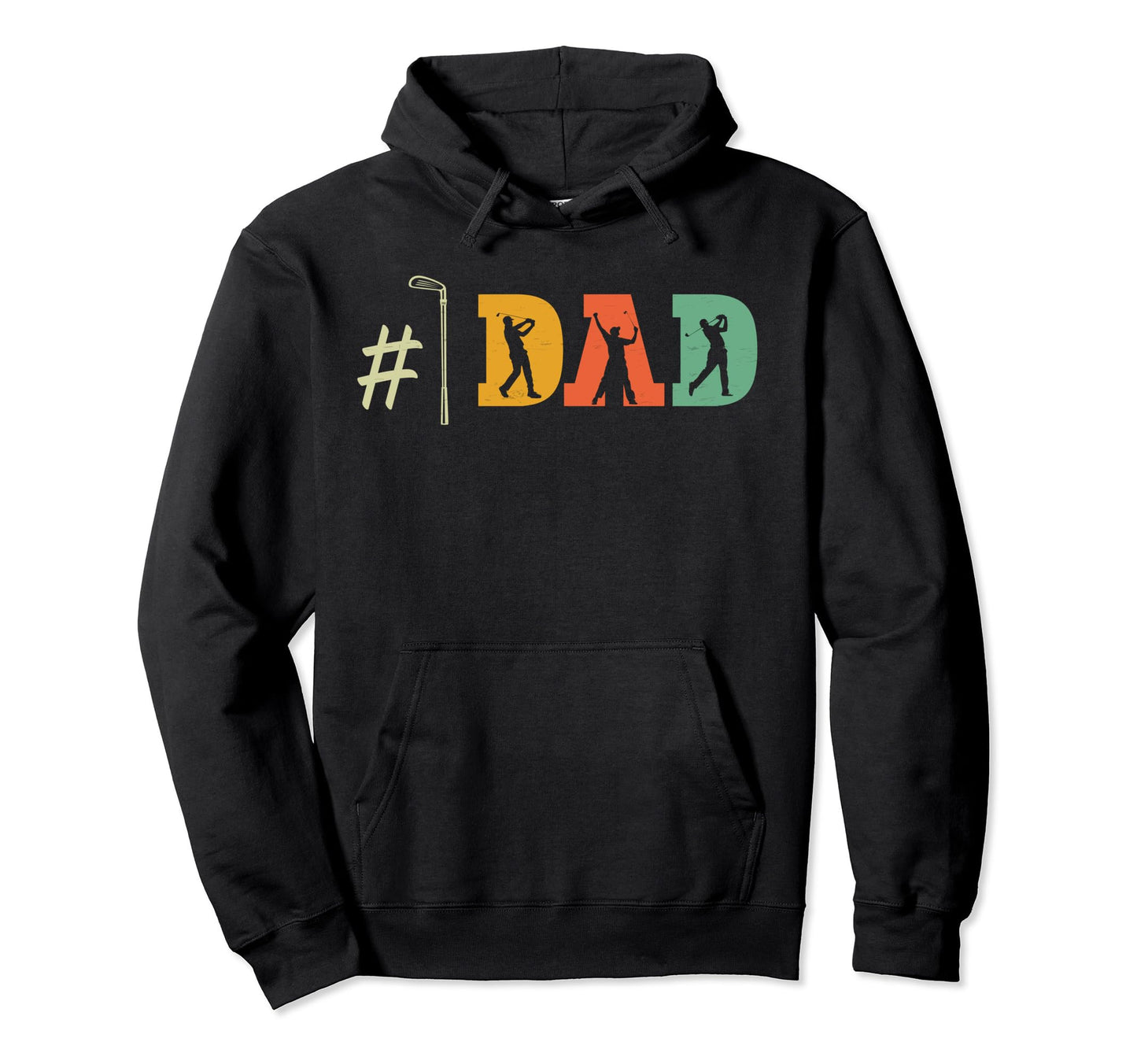 Number One Golf Dad Papa Fathers Day Golf Hoodie - Graphic Print for Adults - T-Shirt, Sweatshirt, Hoodie