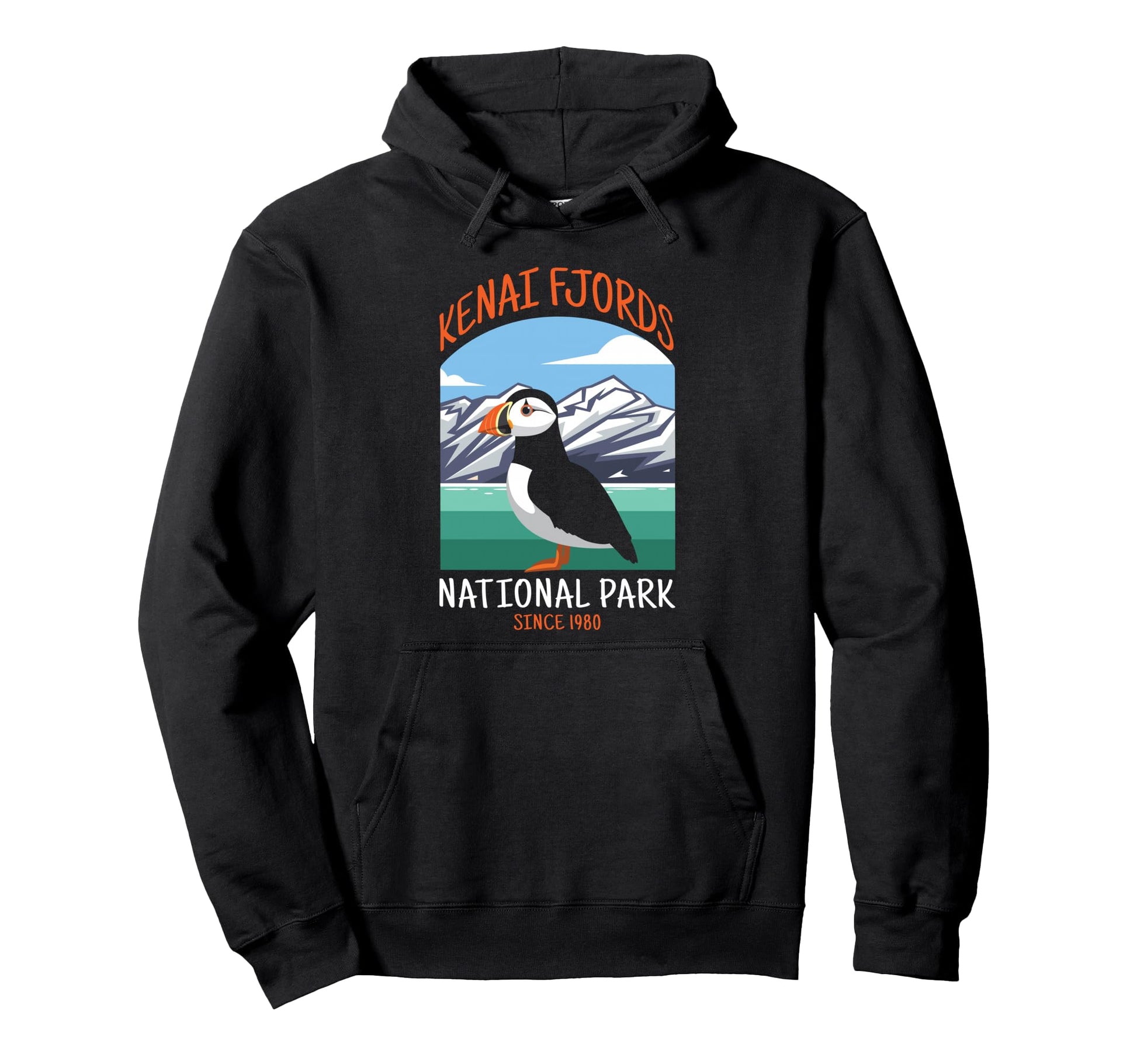 Kenai Fjords National Park Us Puffin Hoodie - Custom Art Print for Adults - T-Shirt, Sweatshirt, Hoodie