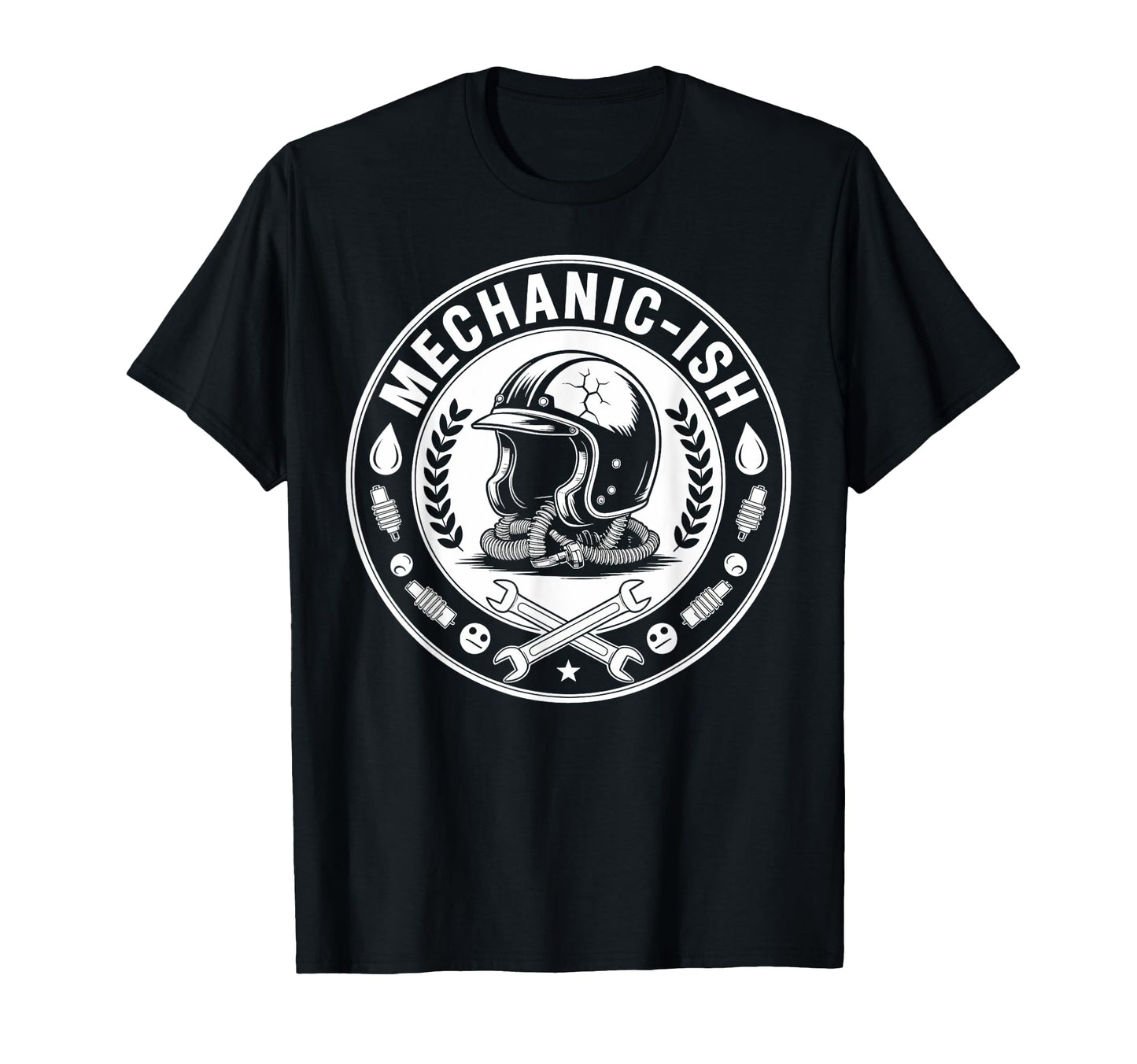 Mechanic Ish Motorcycle Grandpa Dad T-Shirt - Minimalist Print Unisex - T-Shirt, Sweatshirt, Hoodie