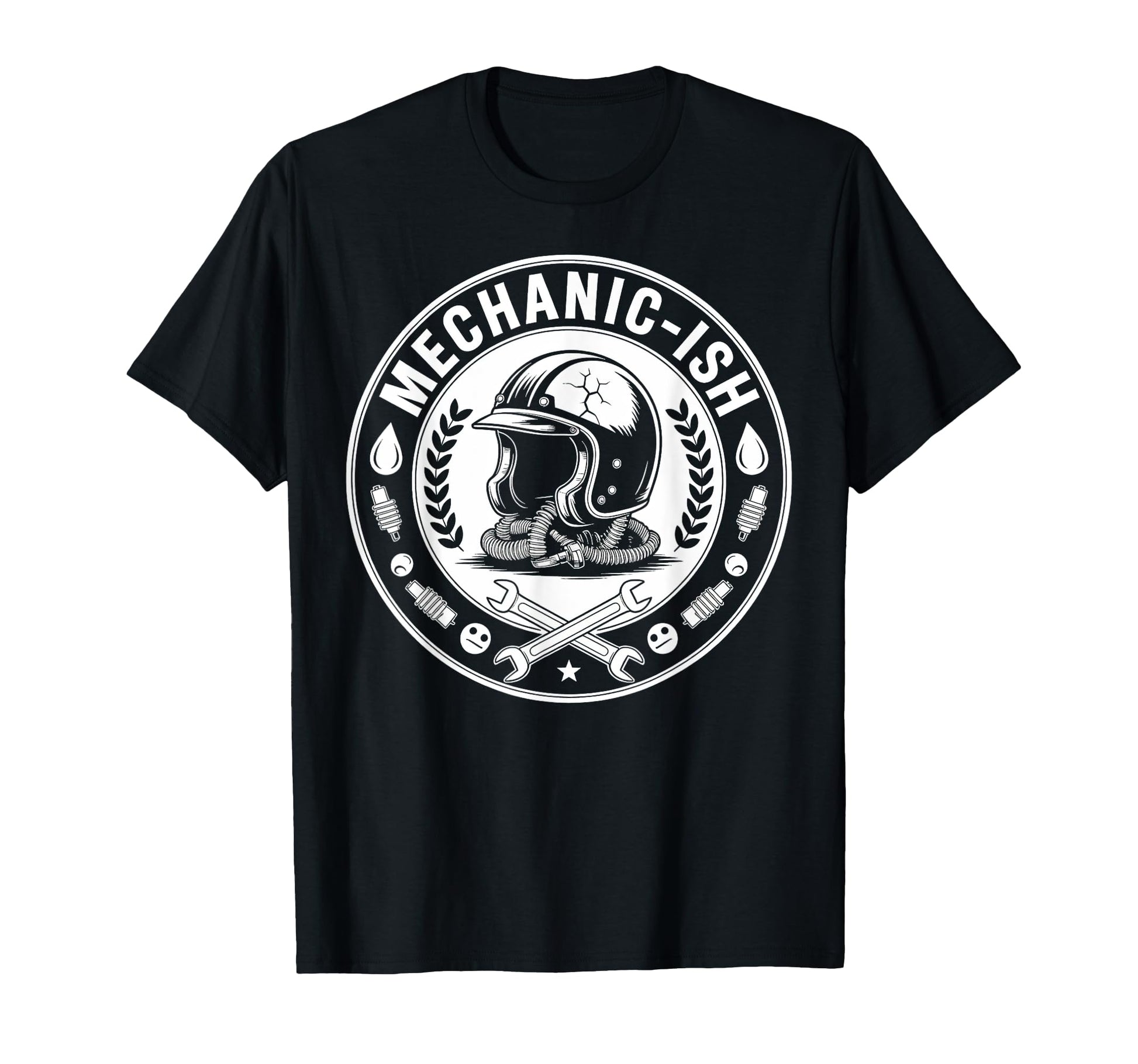 Mechanic Ish Motorcycle Grandpa Dad T-Shirt - Minimalist Print Unisex - T-Shirt, Sweatshirt, Hoodie