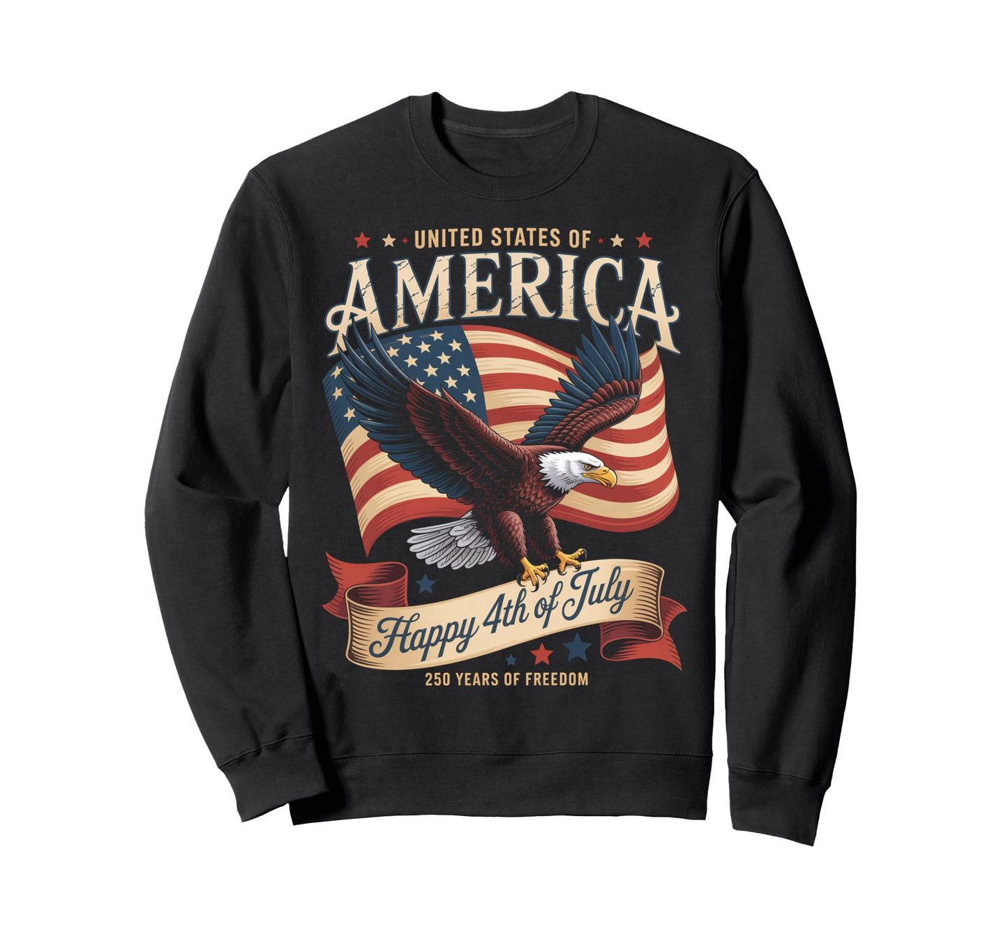 United States America 4Th July Sweatshirt - Fun Novelty Design for Adults - T-Shirt, Sweatshirt, Hoodie
