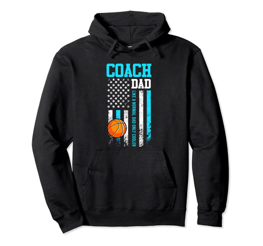 Basketball Coach Dad Basketball Usa Hoodie - Minimalist Print Men Women - T-Shirt, Sweatshirt, Hoodie