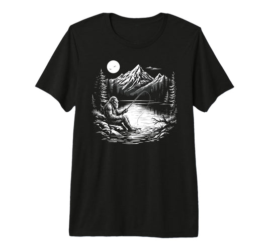Bassquatch Sasquatch Fisher Bass T-Shirt - Fun Novelty Design Men Women - T-Shirt, Sweatshirt, Hoodie