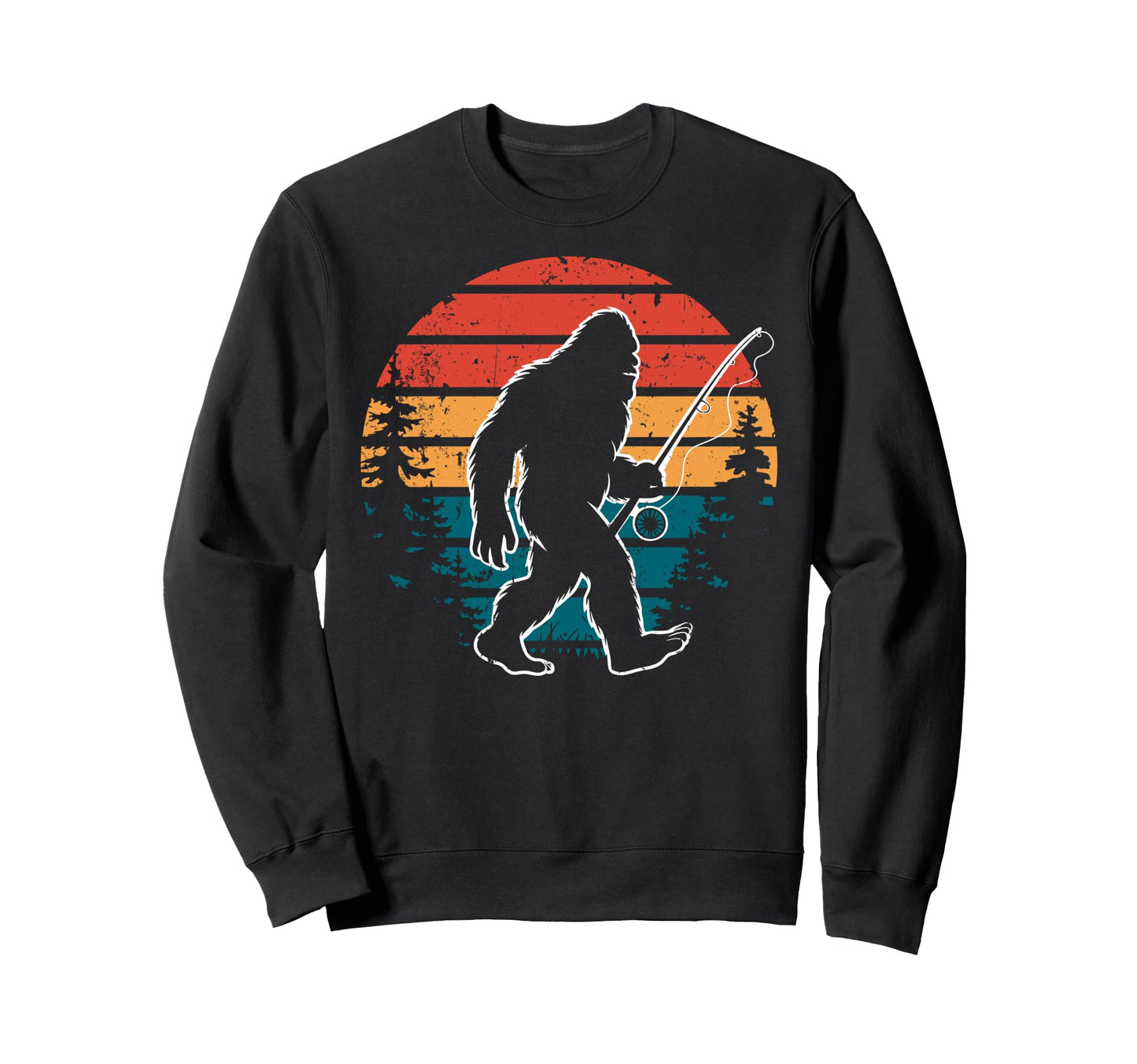 Bassquatch Sasquatch Fisher Bass Sweatshirt - Minimalist Print Men Women - T-Shirt, Sweatshirt, Hoodie