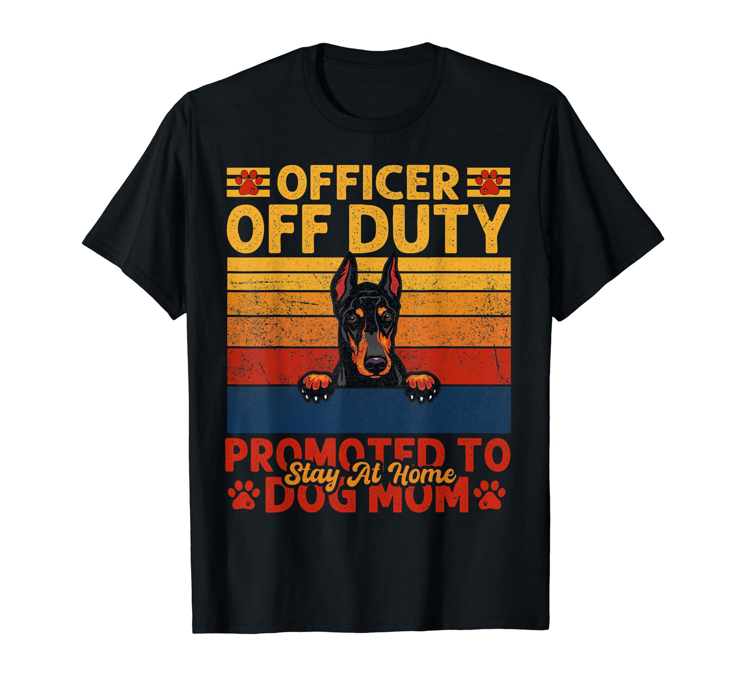 Officer Off Duty Dog Mom Cop Police T-Shirt - Minimalist Print for Adults - T-Shirt, Sweatshirt, Hoodie