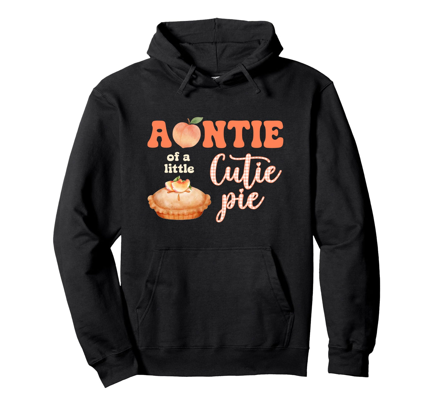Auntie Little Cutie Peach Pie Bow Hoodie - Streetwear Style Men Women - T-Shirt, Sweatshirt, Hoodie