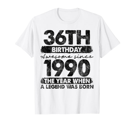 36 Year Old Gifts 1990 36Th Birthday T-Shirt - Streetwear Style Men Women - T-Shirt, Sweatshirt, Hoodie