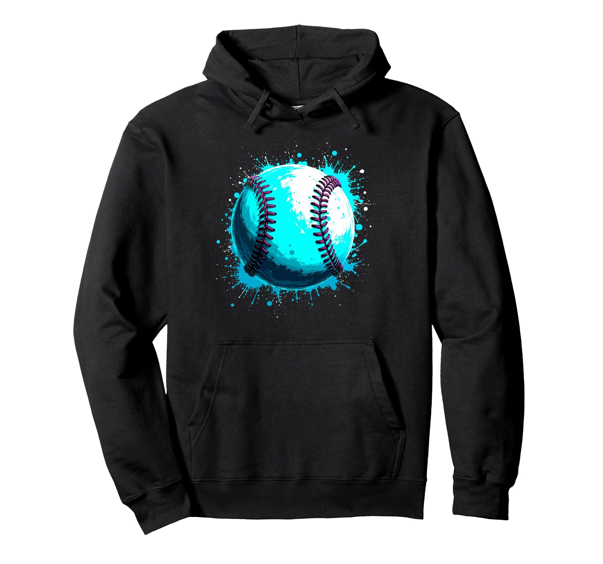 Paint Splash Baseball Ball Player Hoodie - Streetwear Style Men Women - T-Shirt, Sweatshirt, Hoodie