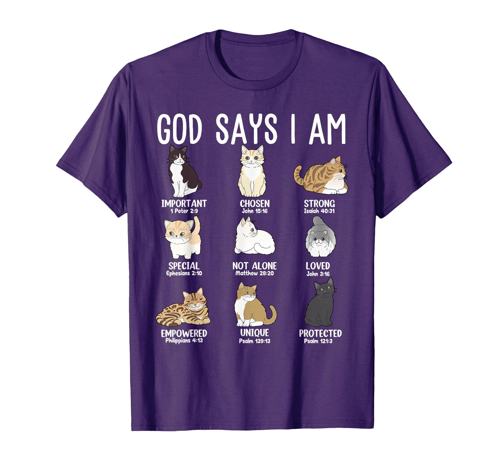 Christian Teen God Say I Am Cat Jesus T-Shirt - Custom Art Print Men Women - T-Shirt, Sweatshirt, Hoodie