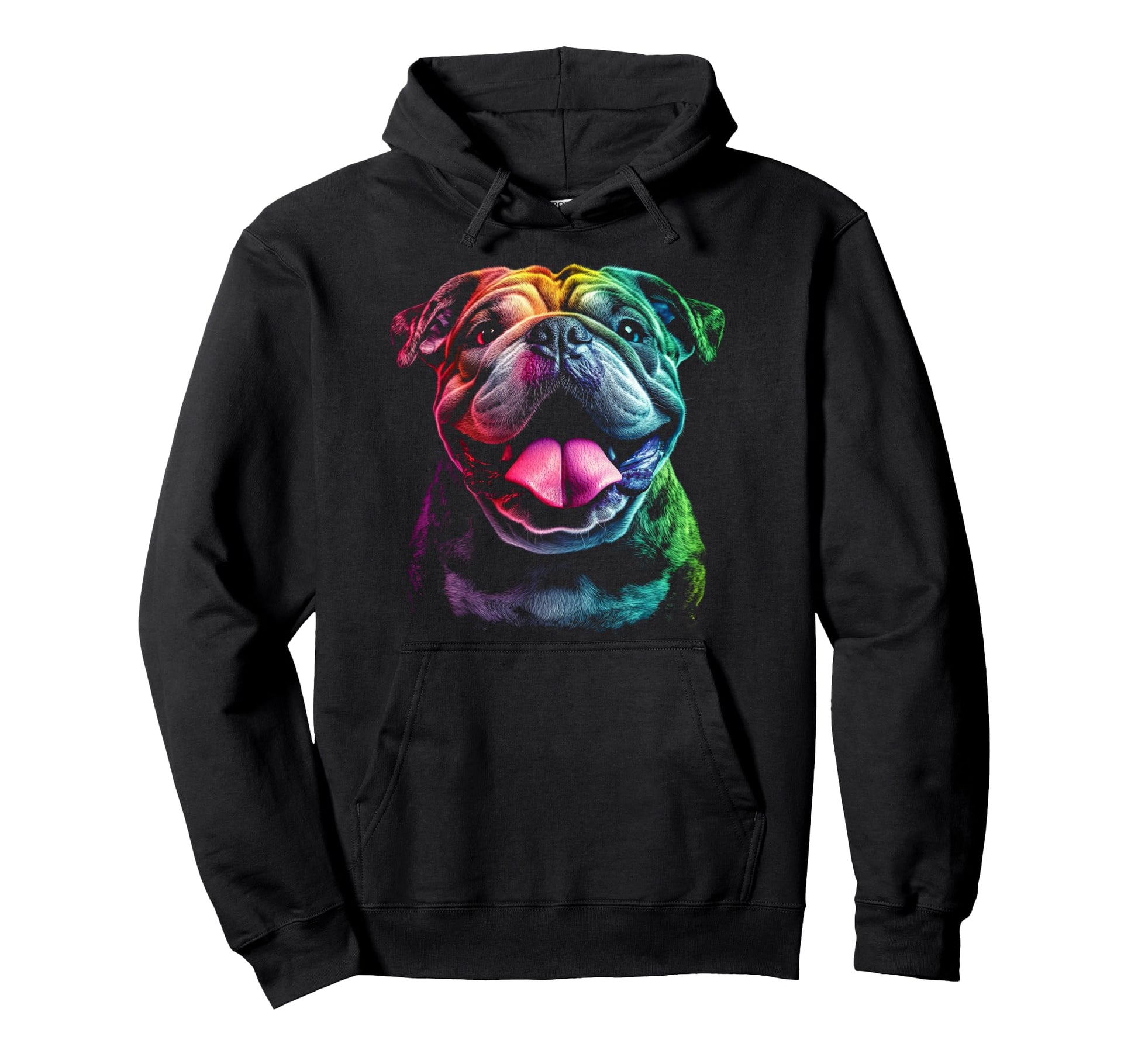 English Bulldog Pop Art Hoodie - Unique Graphic for Adults - T-Shirt, Sweatshirt, Hoodie
