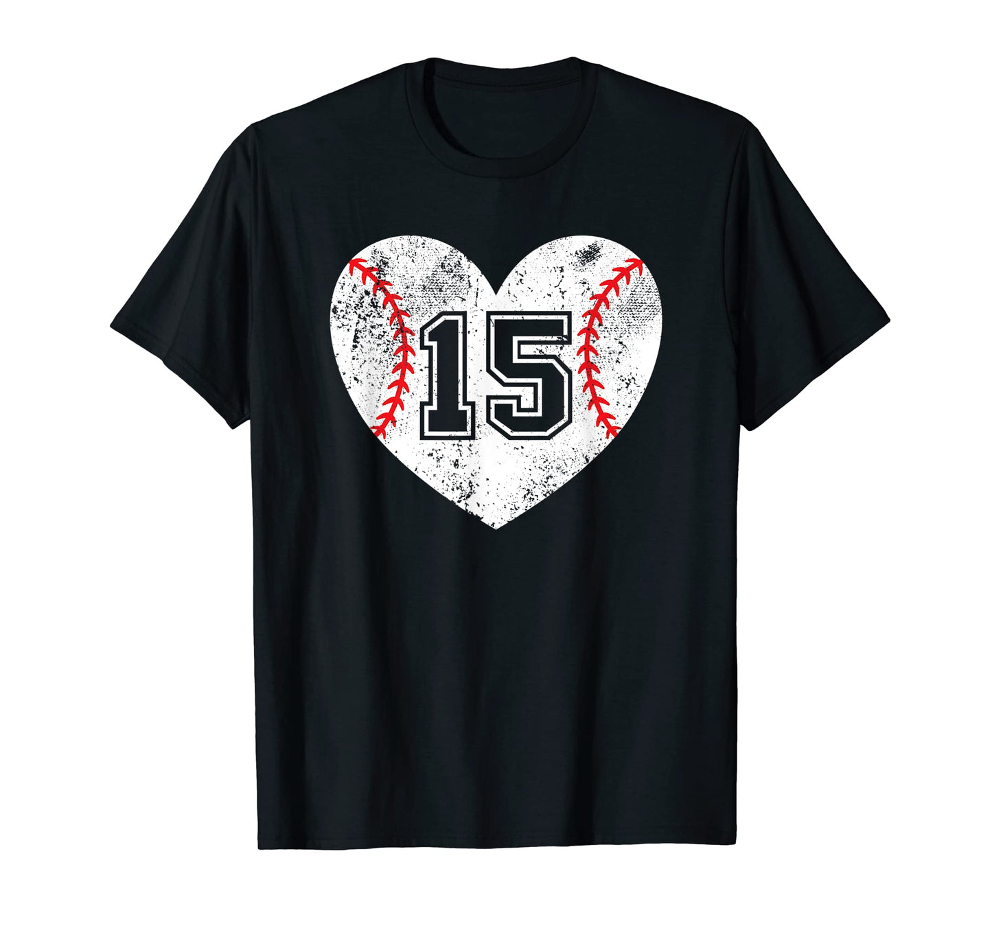 Baseball Heart Player 15 Baseball T-Shirt - Aesthetic Graphic Men Women - T-Shirt, Sweatshirt, Hoodie