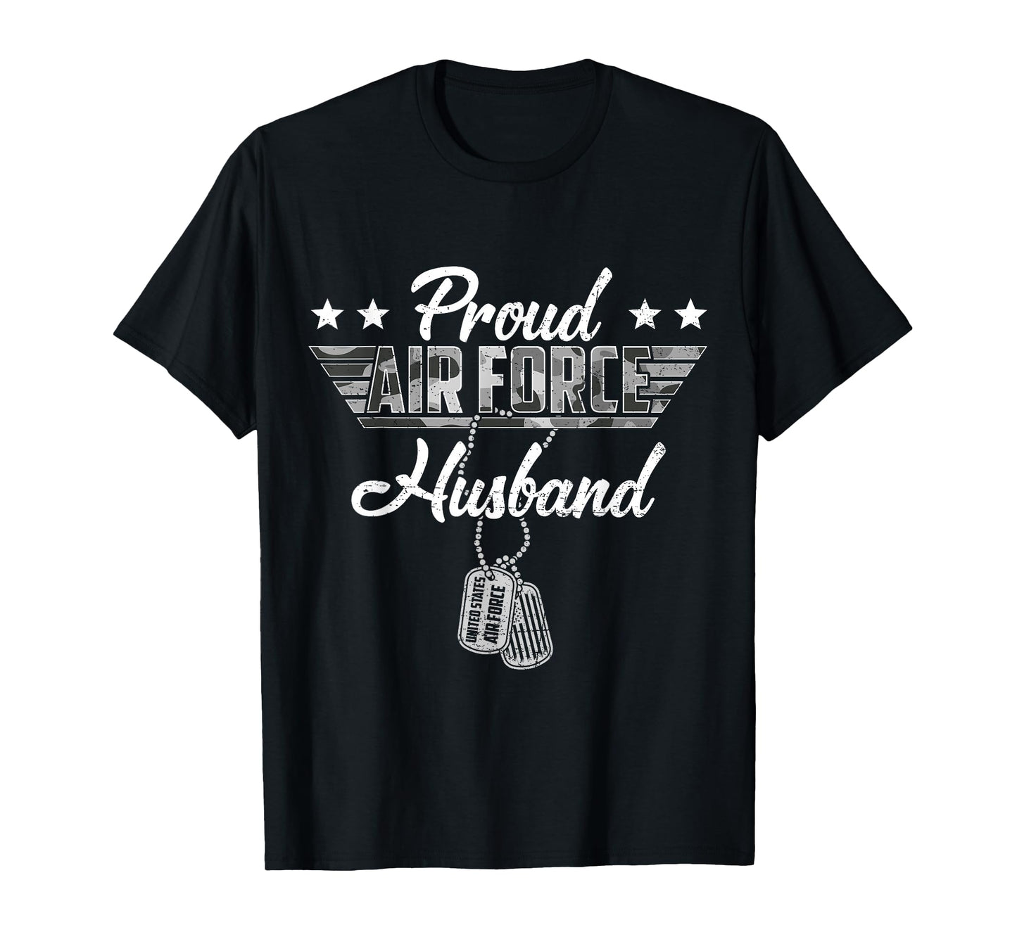 Proud Air Force Husband Camouflage Usaf T-Shirt - Novelty Apparel Unisex - T-Shirt, Sweatshirt, Hoodie