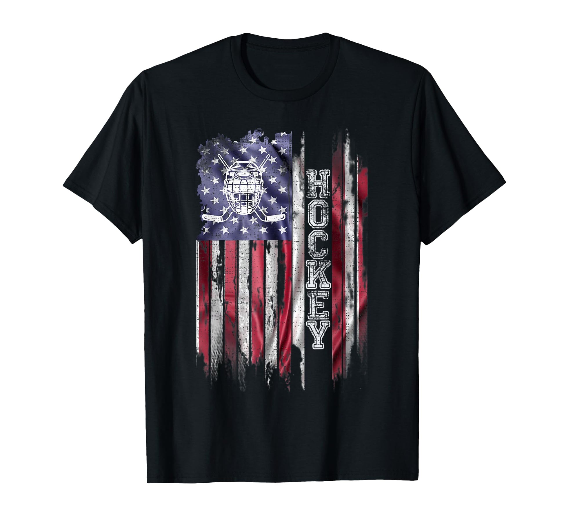 Usa American Flag Hockey Player T-Shirt - Aesthetic Graphic Unisex - T-Shirt, Sweatshirt, Hoodie