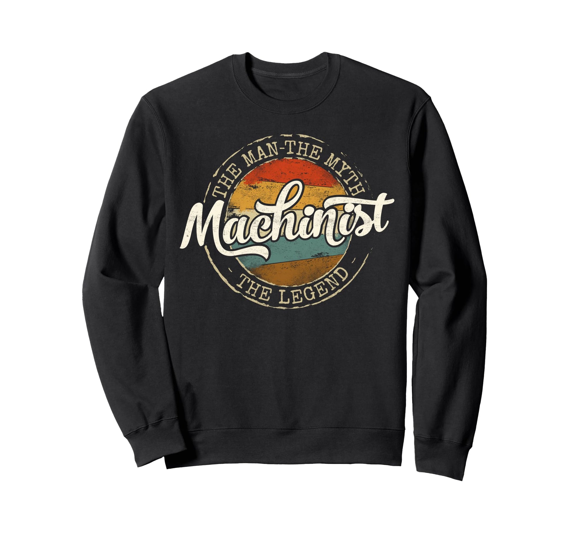 Machinist Myth Legend Stamp Sweatshirt - Minimalist Print for Adults - T-Shirt, Sweatshirt, Hoodie