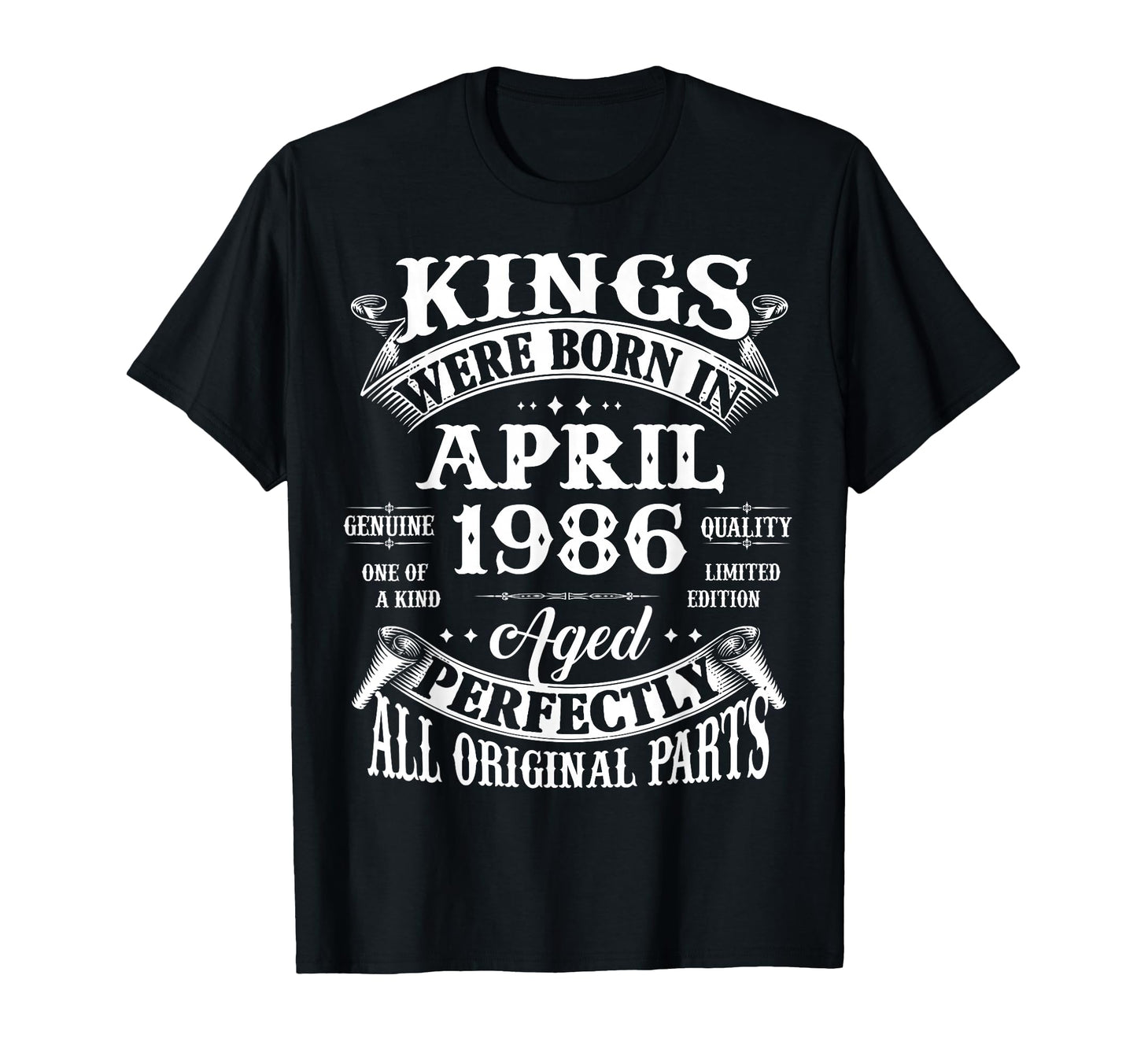 40Th Birthday Gift Kings Born April T-Shirt - Streetwear Style Men Women - T-Shirt, Sweatshirt, Hoodie