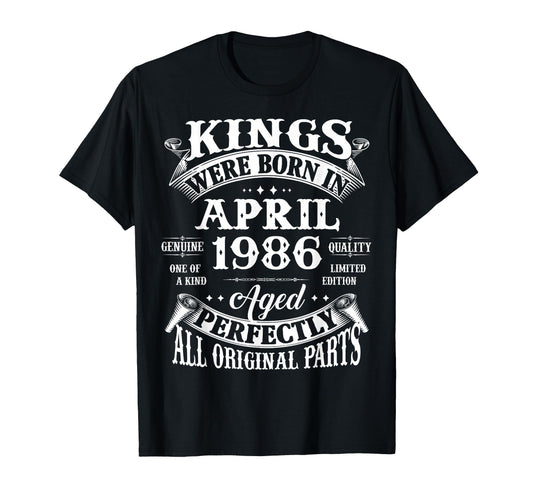 40Th Birthday Gift Kings Born April T-Shirt - Streetwear Style Men Women - T-Shirt, Sweatshirt, Hoodie