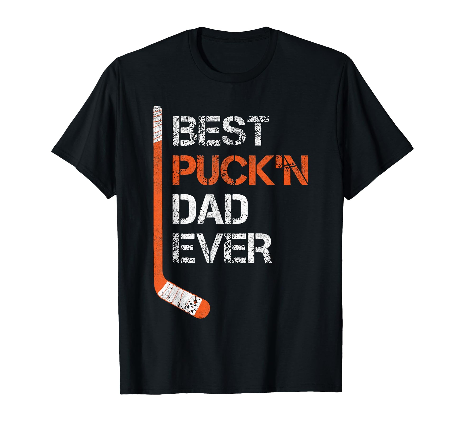 Funny Fathers Day Hockey Dad Best Puckn Dad T-Shirt - Graphic Print Unisex - T-Shirt, Sweatshirt, Hoodie