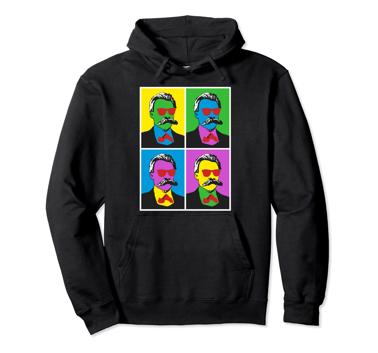 Friedrich Nietzsche Pop Art Hoodie - Fun Novelty Design for Adults - T-Shirt, Sweatshirt, Hoodie
