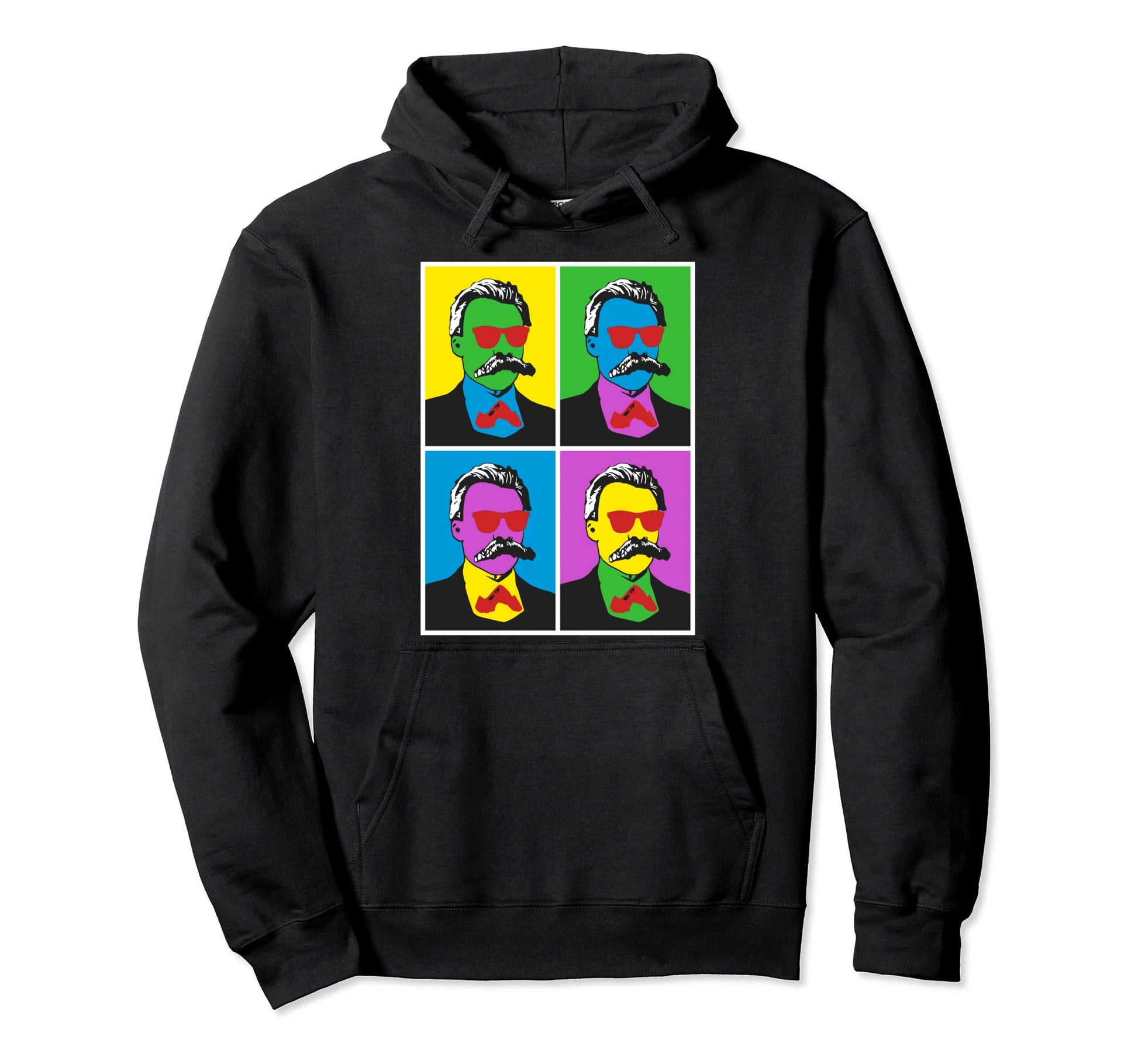 Friedrich Nietzsche Pop Art Hoodie - Fun Novelty Design for Adults - T-Shirt, Sweatshirt, Hoodie