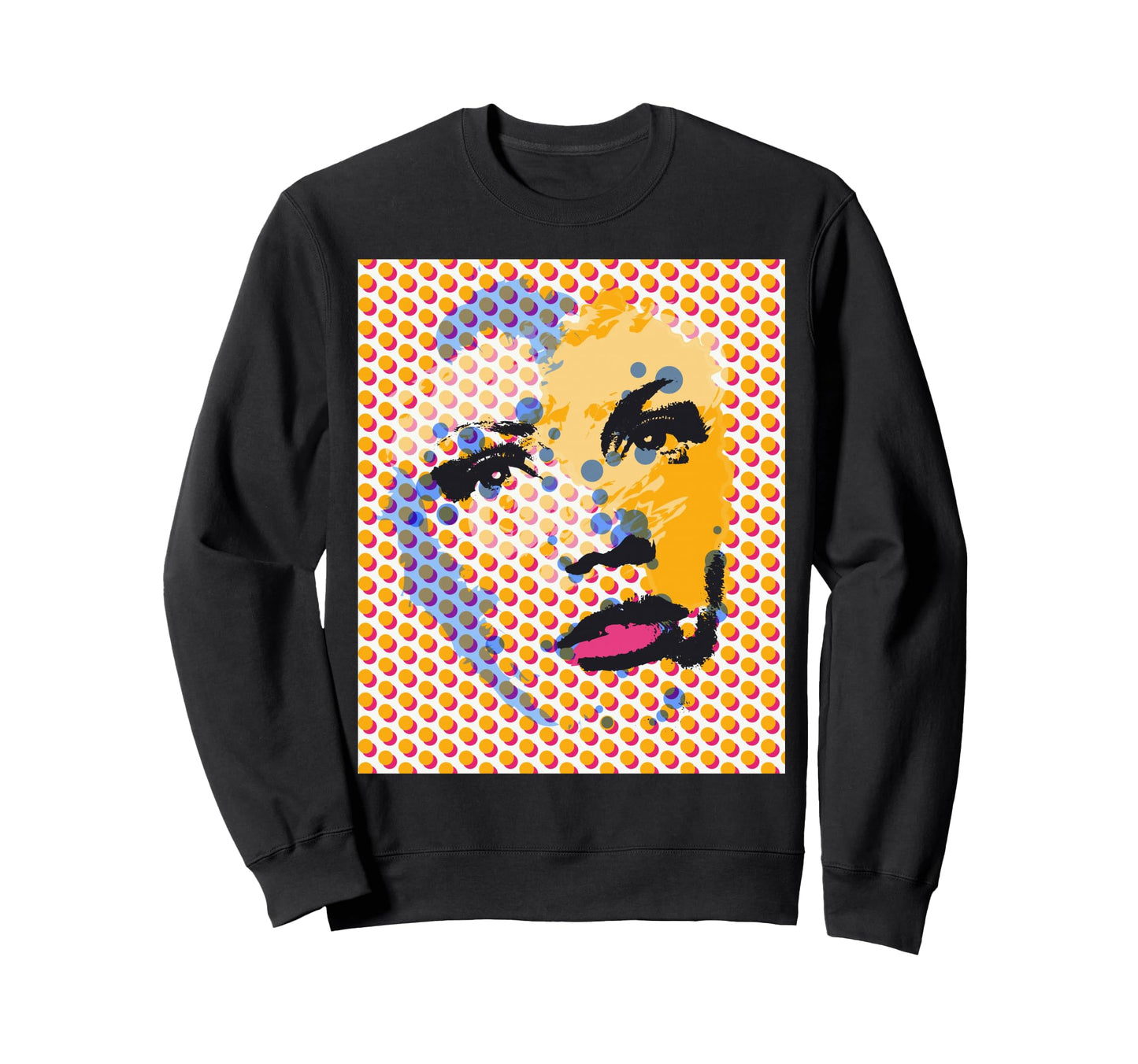 Pop Art 60S Love Portrait Face Sweatshirt - Streetwear Style for Adults - T-Shirt, Sweatshirt, Hoodie