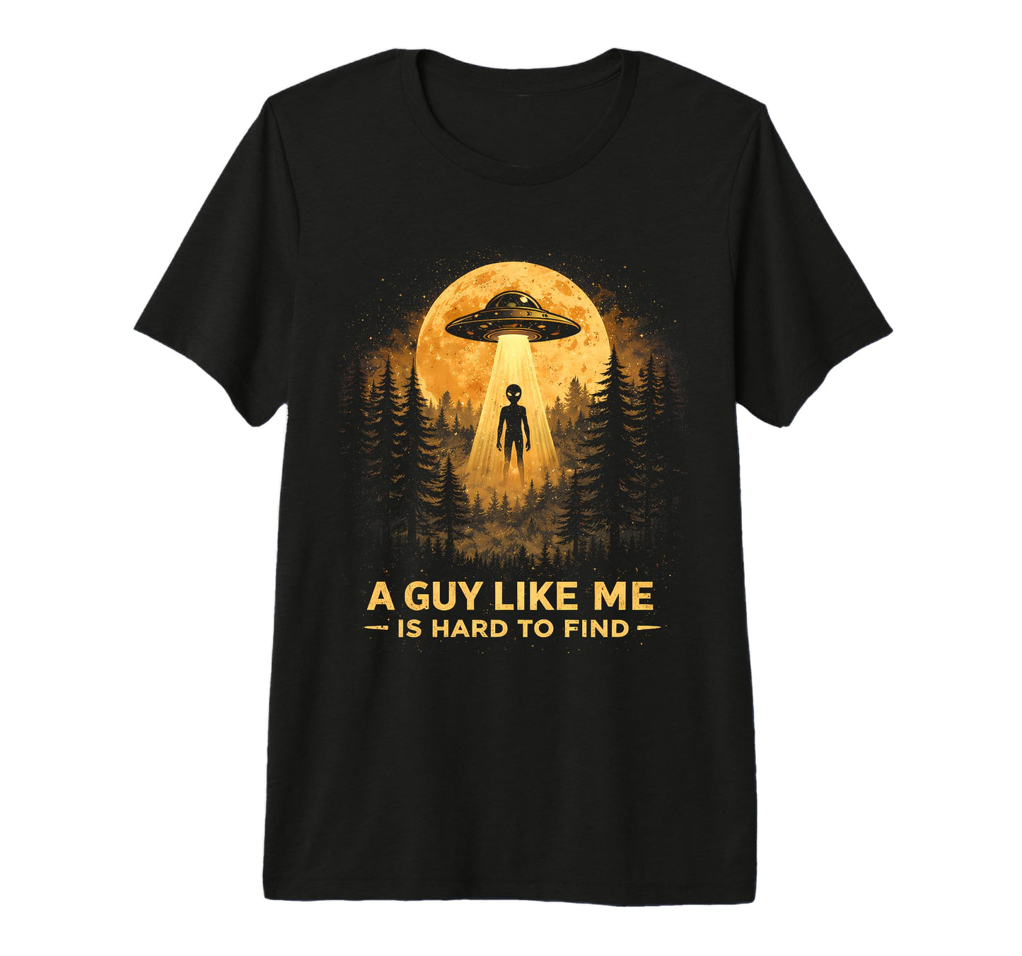 Funny Alien Sunset Forest Sci Fi Tri Blend T-Shirt - Graphic Print Unisex - T-Shirt, Sweatshirt, Hoodie