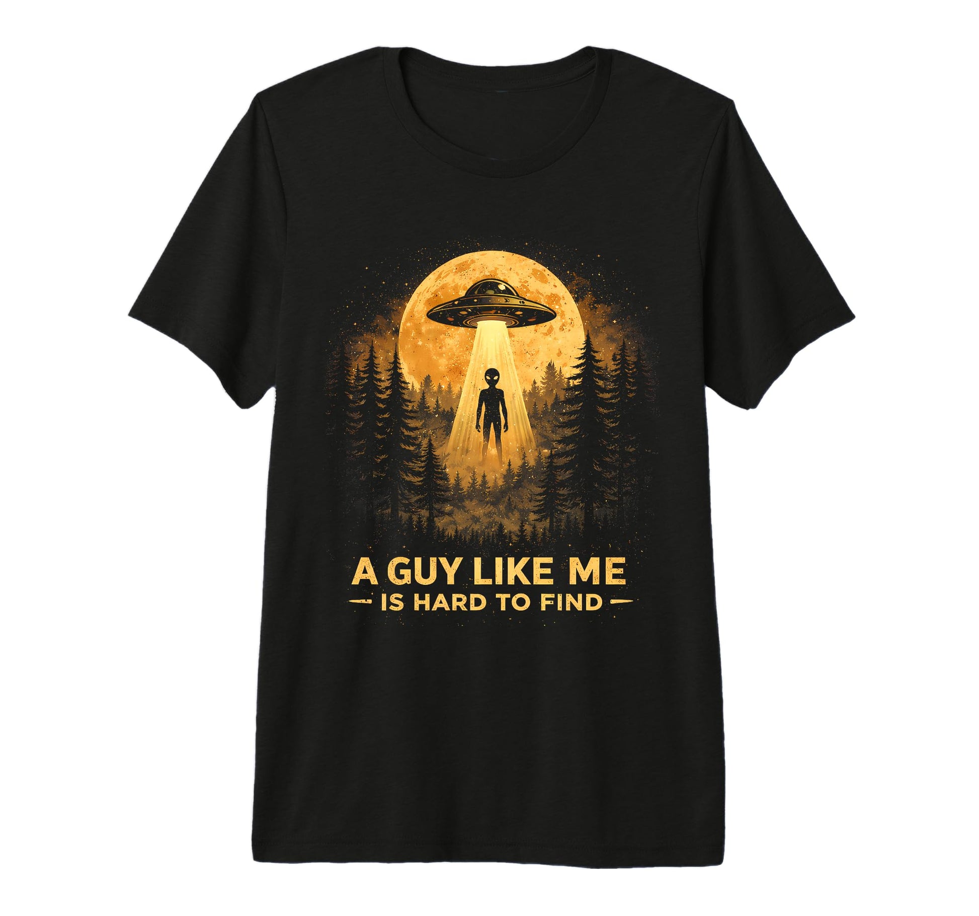 Funny Alien Sunset Forest Sci Fi Tri Blend T-Shirt - Graphic Print Unisex - T-Shirt, Sweatshirt, Hoodie