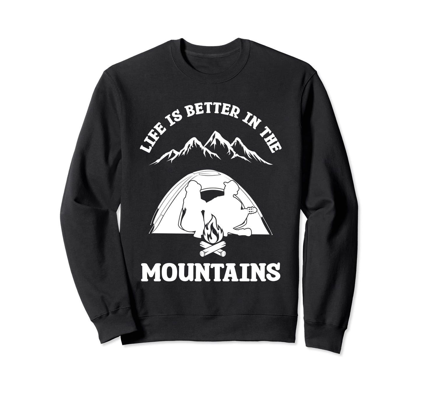 Camping Mountains Wildlife Sweatshirt - Fun Novelty Design Men Women - T-Shirt, Sweatshirt, Hoodie