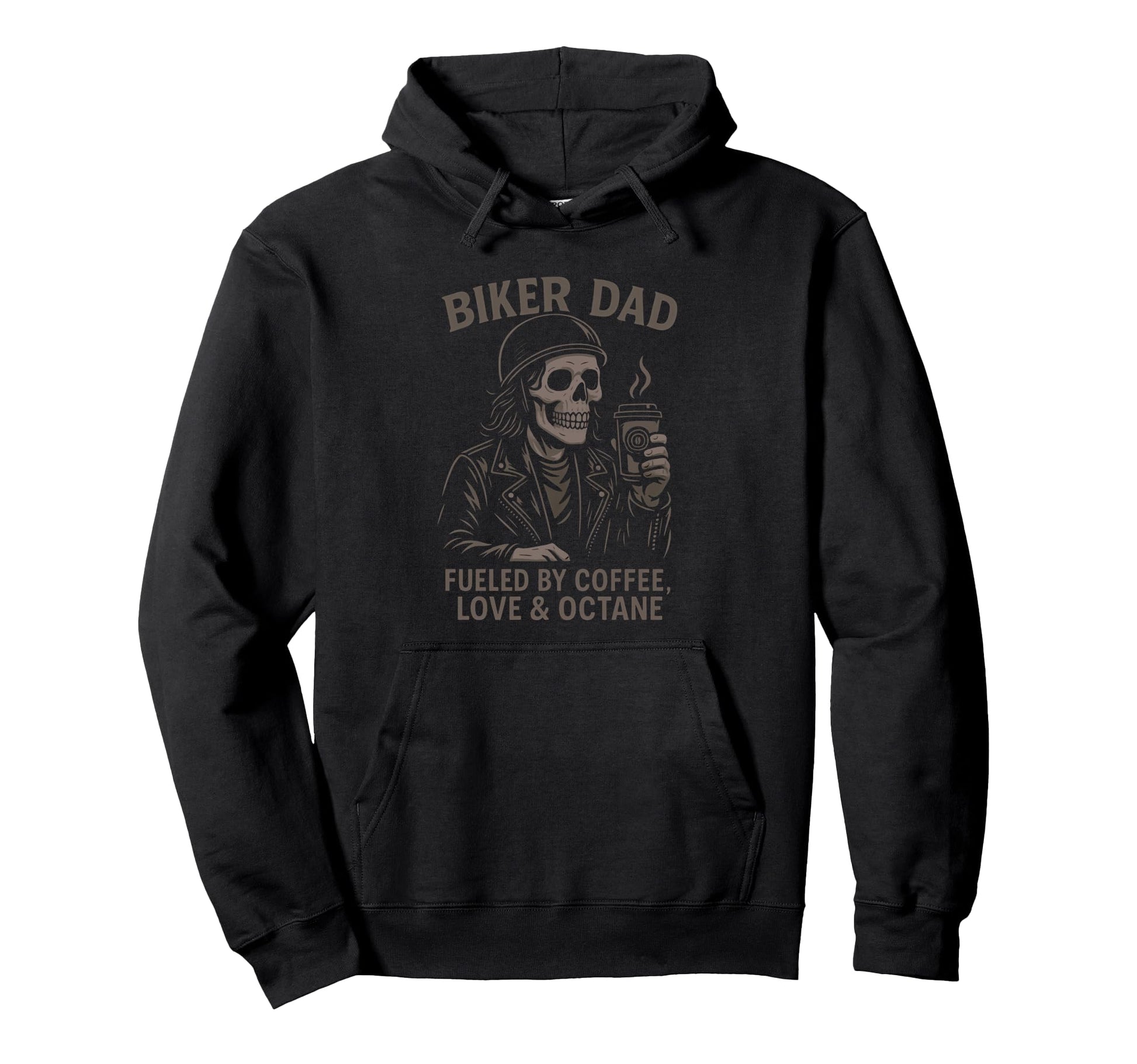 Biker Dad Motorcyle Funny Coffee Lovers Hoodie - Fun Novelty Design Unisex - T-Shirt, Sweatshirt, Hoodie