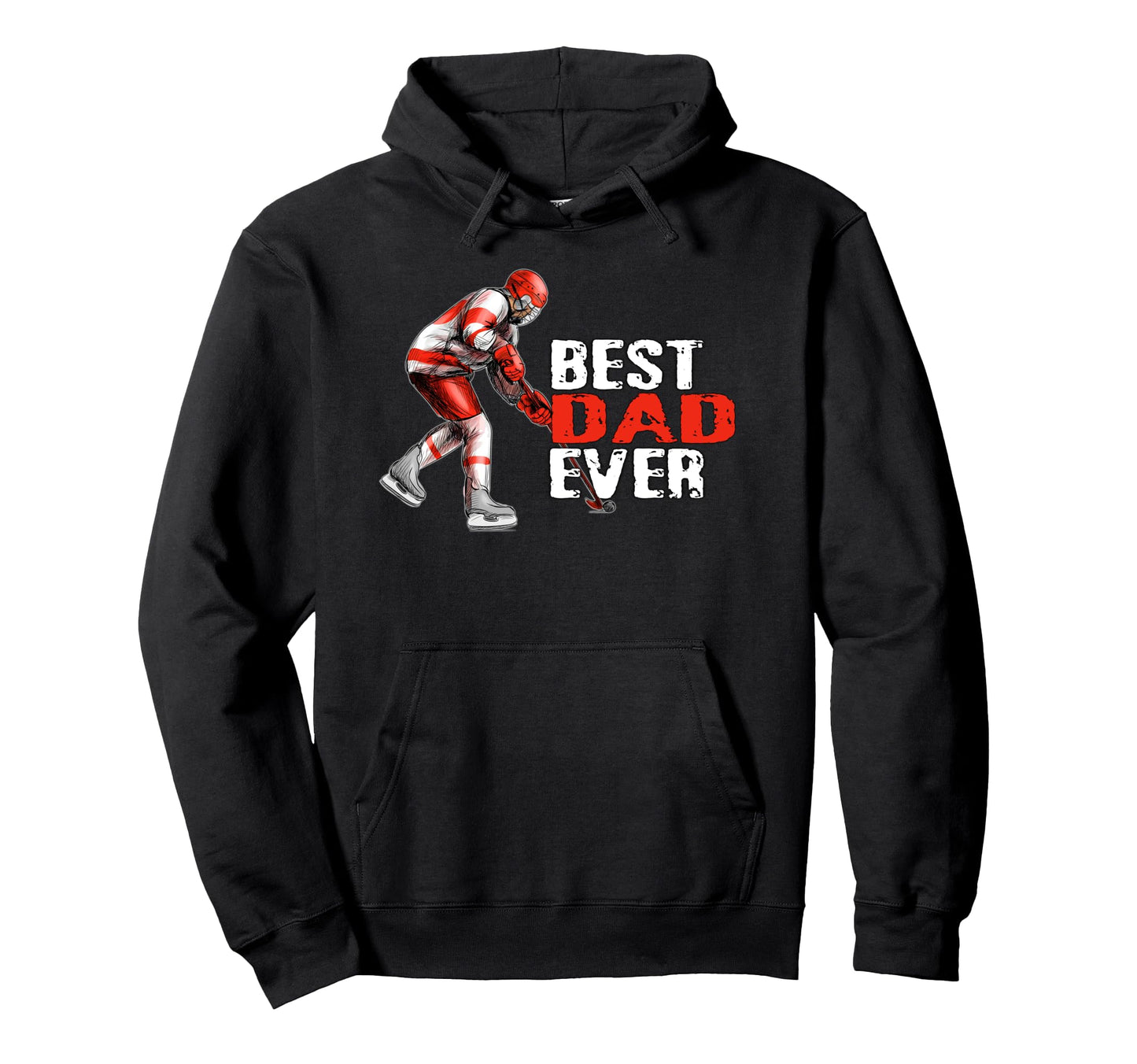 Ice Hockey Father Hockey Dad Birthday Hoodie - Trendy Graphic Men Women - T-Shirt, Sweatshirt, Hoodie