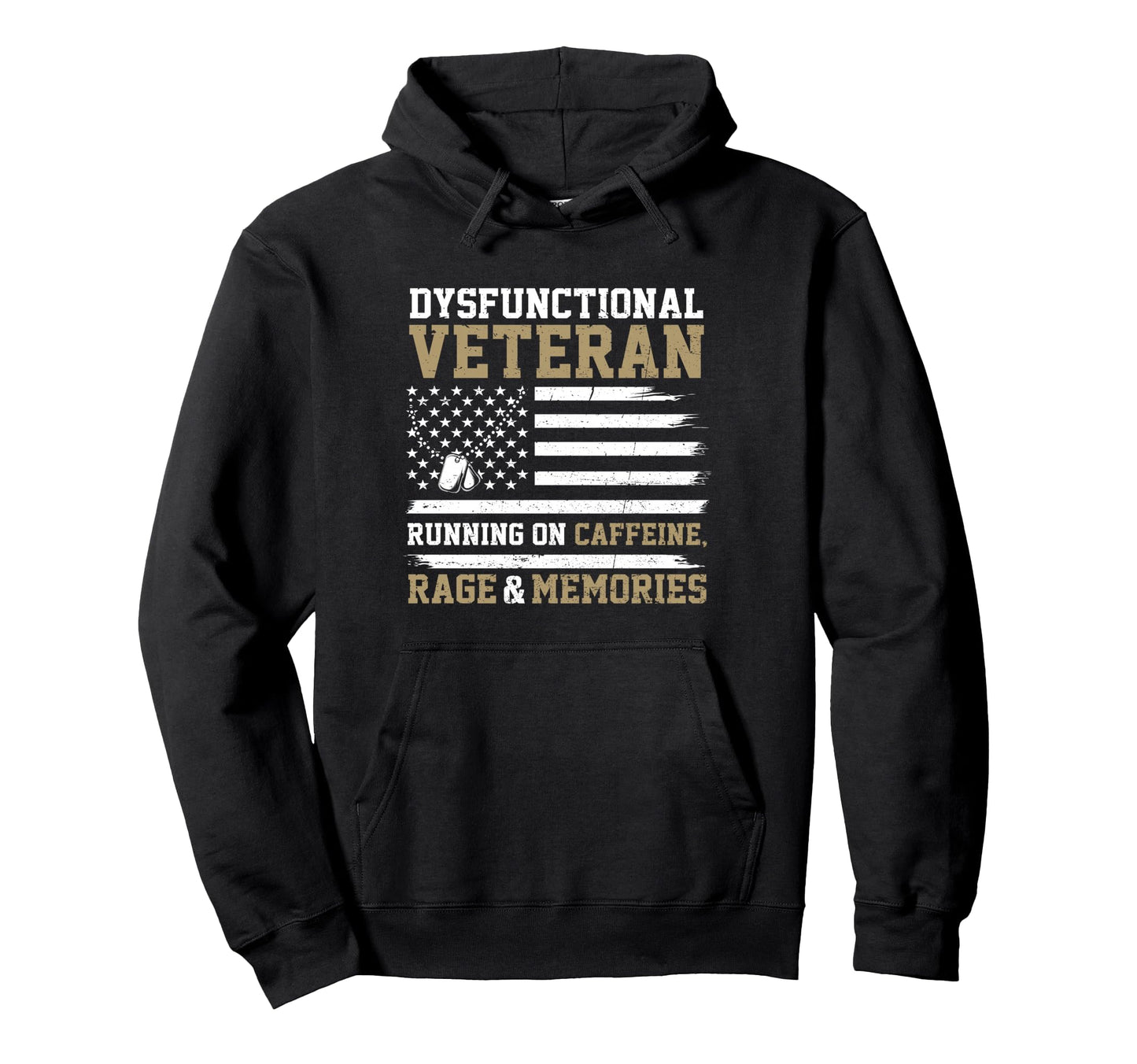Dysfunctional Veteran Running Hoodie - Custom Art Print for Adults - T-Shirt, Sweatshirt, Hoodie