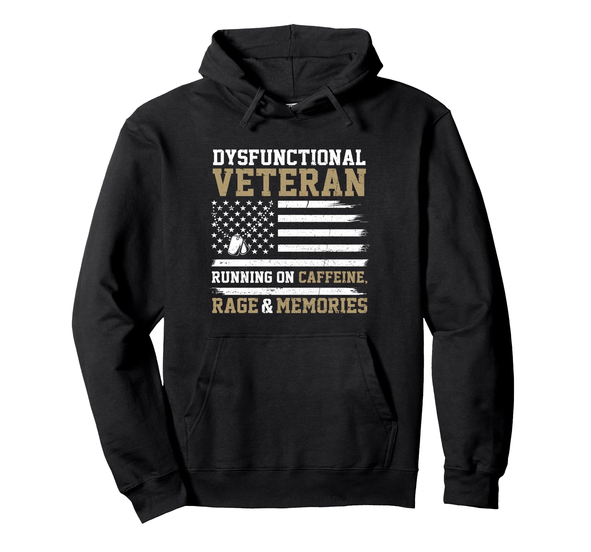 Dysfunctional Veteran Running Hoodie - Custom Art Print for Adults - T-Shirt, Sweatshirt, Hoodie