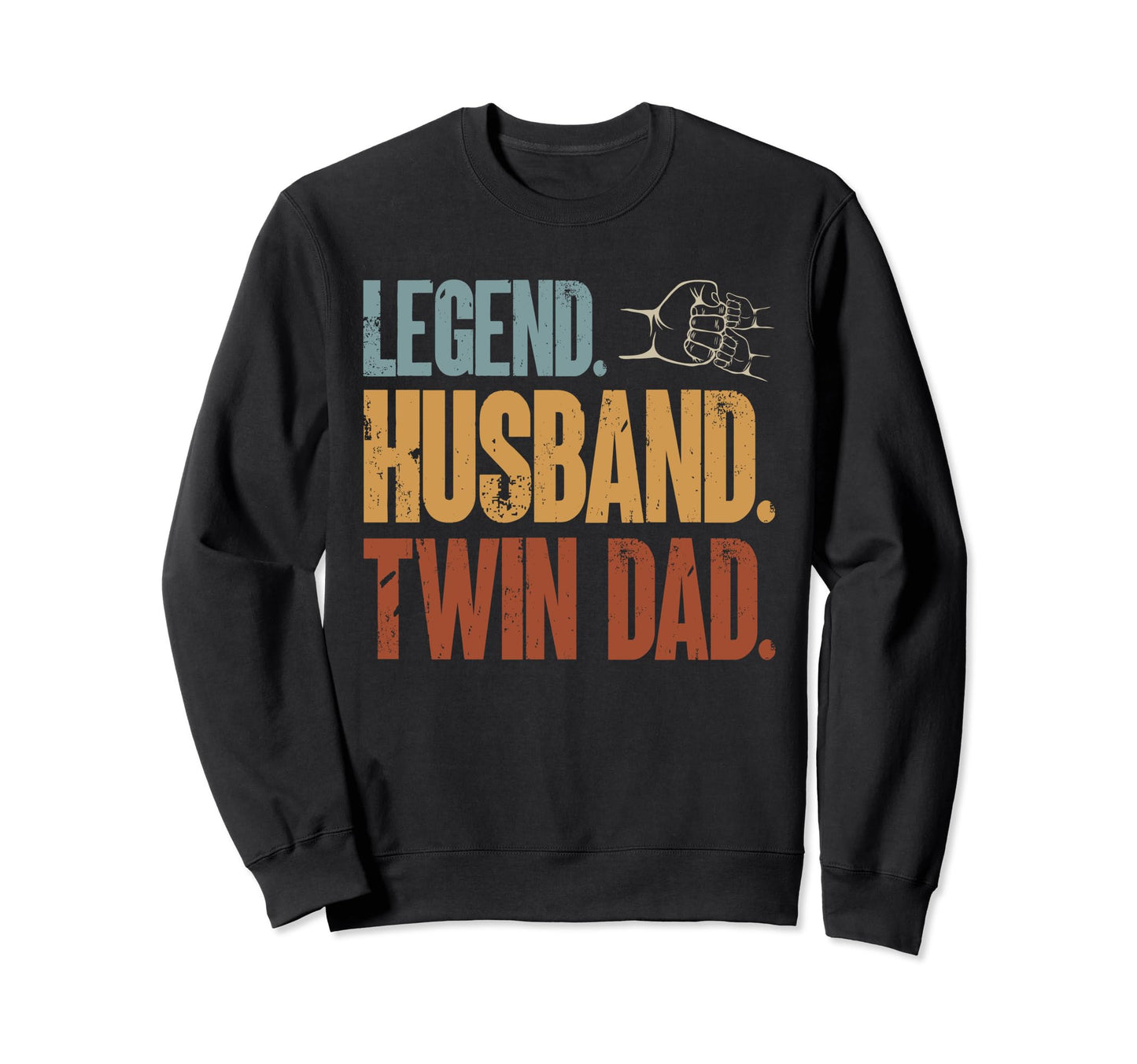 Twin Dad Legend Husband Father Two Sweatshirt - Unique Graphic for Adults - T-Shirt, Sweatshirt, Hoodie