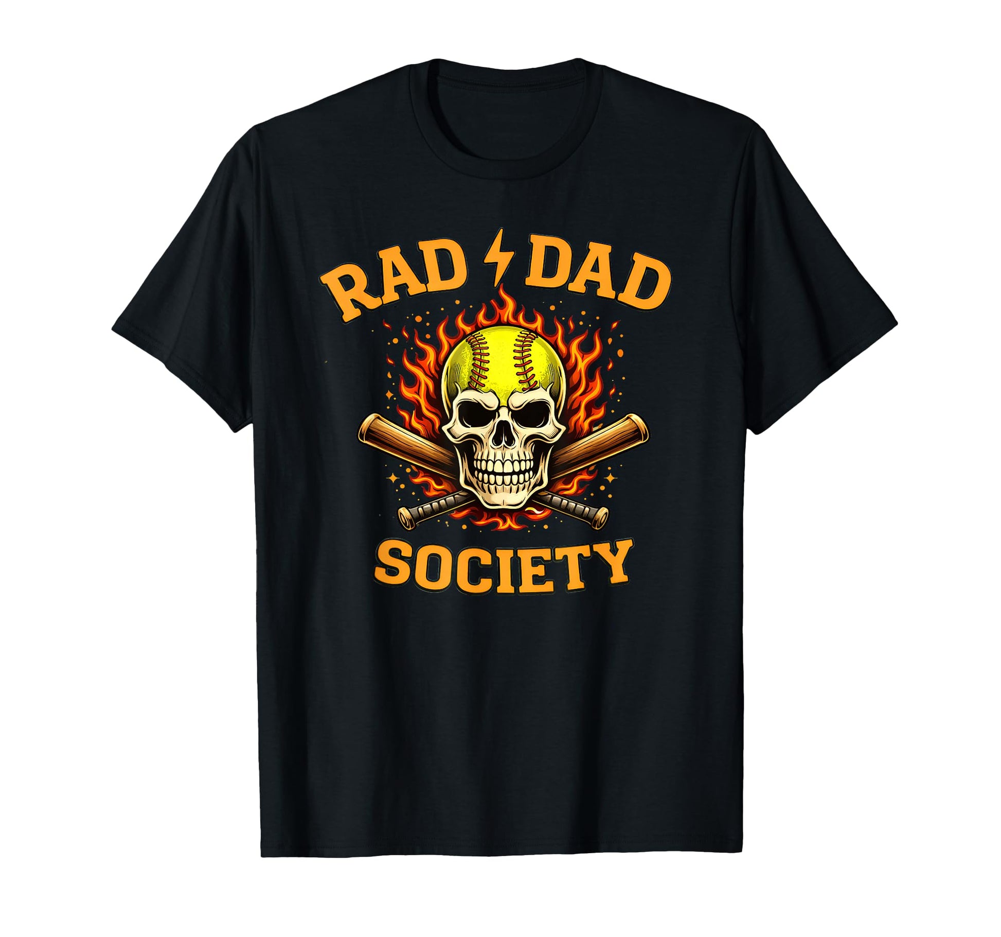 Softball Father Rad Dad Society T-Shirt - Novelty Apparel Men Women - T-Shirt, Sweatshirt, Hoodie
