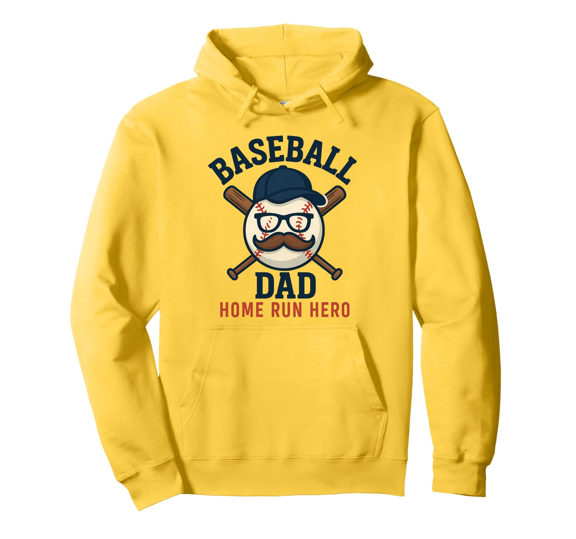 Baseball Dad Home Run Hero Funny Hoodie - Aesthetic Graphic Men Women - T-Shirt, Sweatshirt, Hoodie